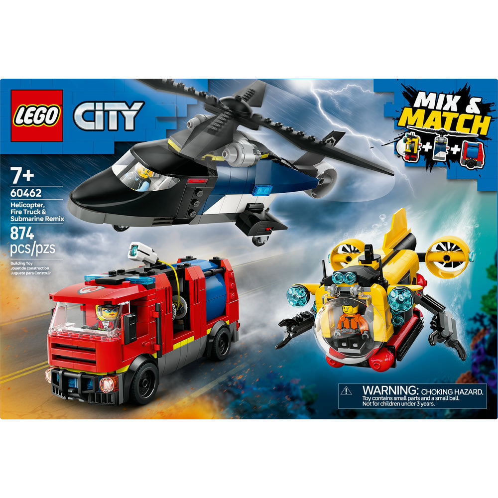 60462 Helicopter, Fire Truck & Submarine Remix product image 2, provided for visual reference and product detail review