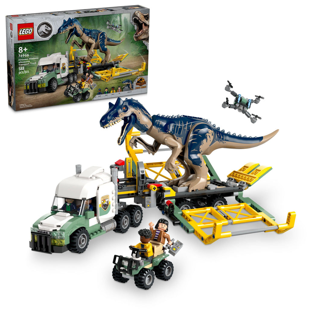 76966 Dinosaur Missions: Allosaurus Transport Truck (Retired) (New Sealed) product image 1, provided for visual reference