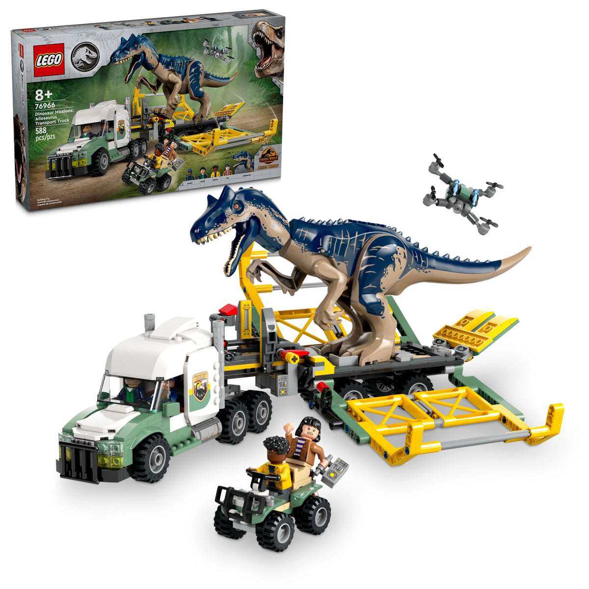 76966 Dinosaur Missions: Allosaurus Transport Truck (Retired) (New Sealed) product image 1, provided for visual reference