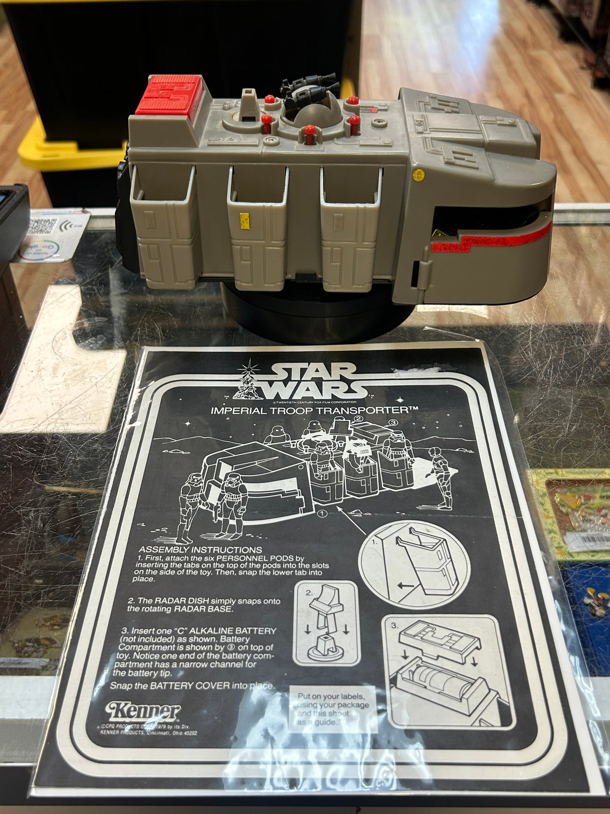 Imperial Troop Transport with Instructions (Vintage Star Wars, Kenner) COMPLETE product image 1, provided for visual