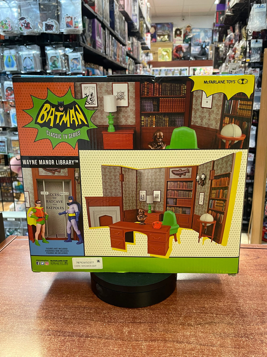 Wayne Manor Library (Mattel, Batman Classic TV) **SEALED** product image 2, provided for visual reference and product detail