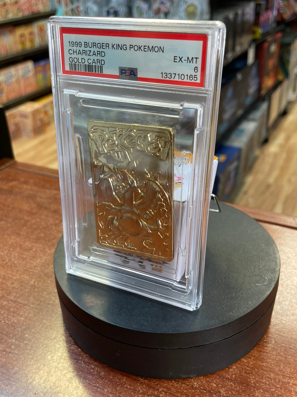 Charizard Burger King Gold Card 0165 (Pokemon, Wizard) **PSA 6** product image 3, provided for visual reference and product