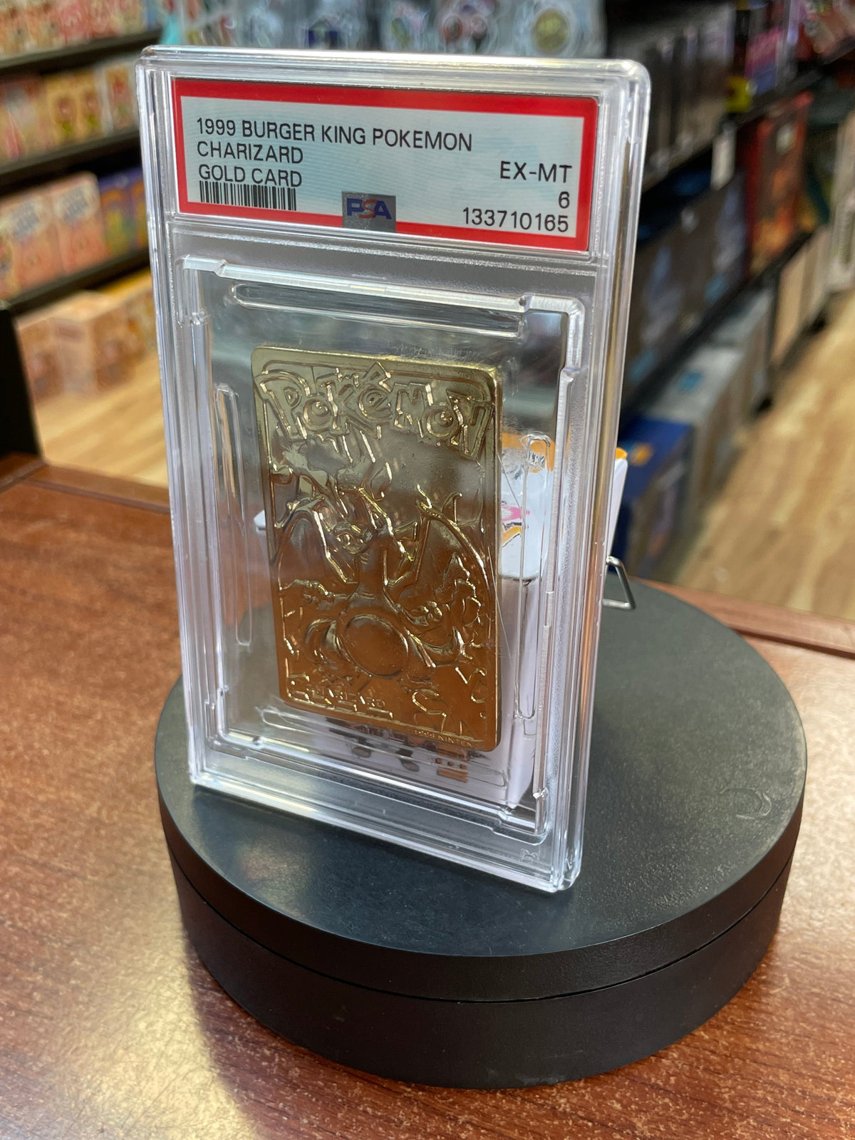 Charizard Burger King Gold Card 0165 (Pokemon, Wizard) **PSA 6** product image 3, provided for visual reference and product