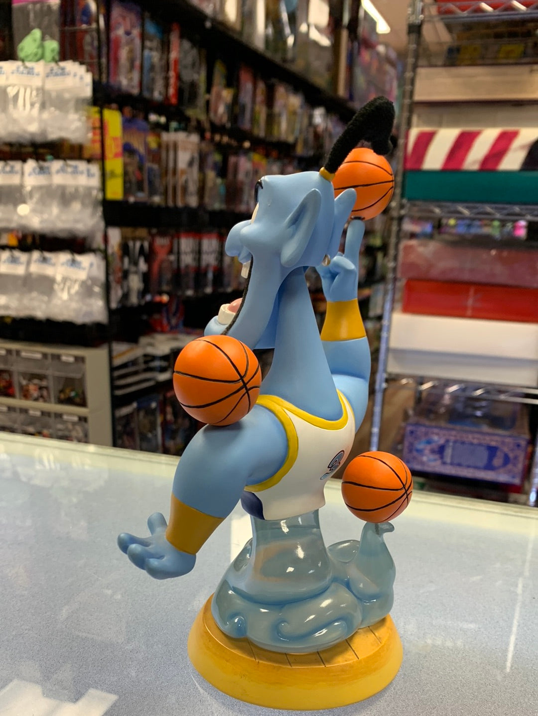 Genie Bobble Head w Spinning Basketballs (Aladdin, Disney) AS IS product image 3, provided for visual reference and product