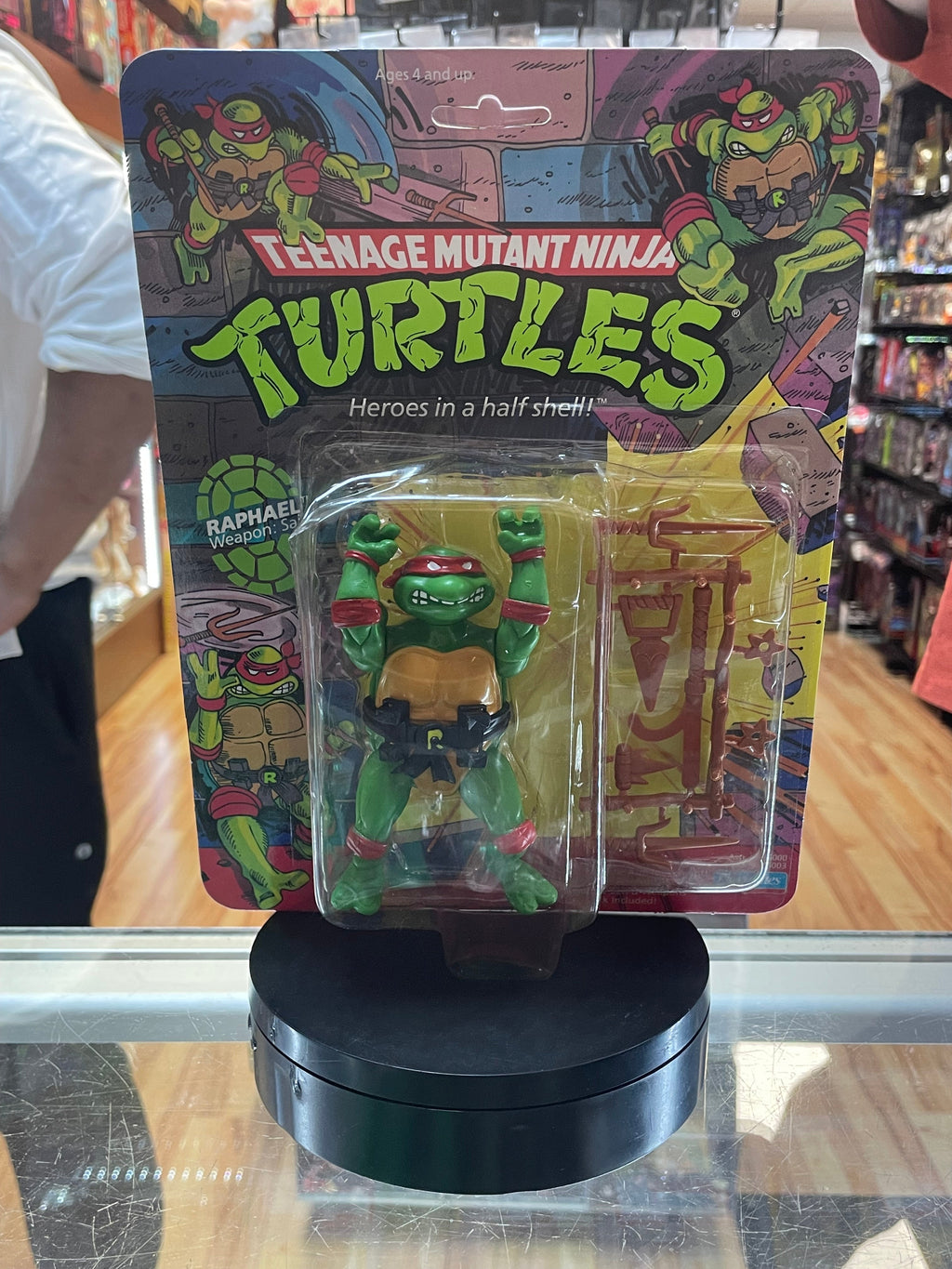 Hard Head Raphael -10 Back- (Vintage TMNT Ninja Turtles, Playmates) **SEALED** product image 1, provided for visual