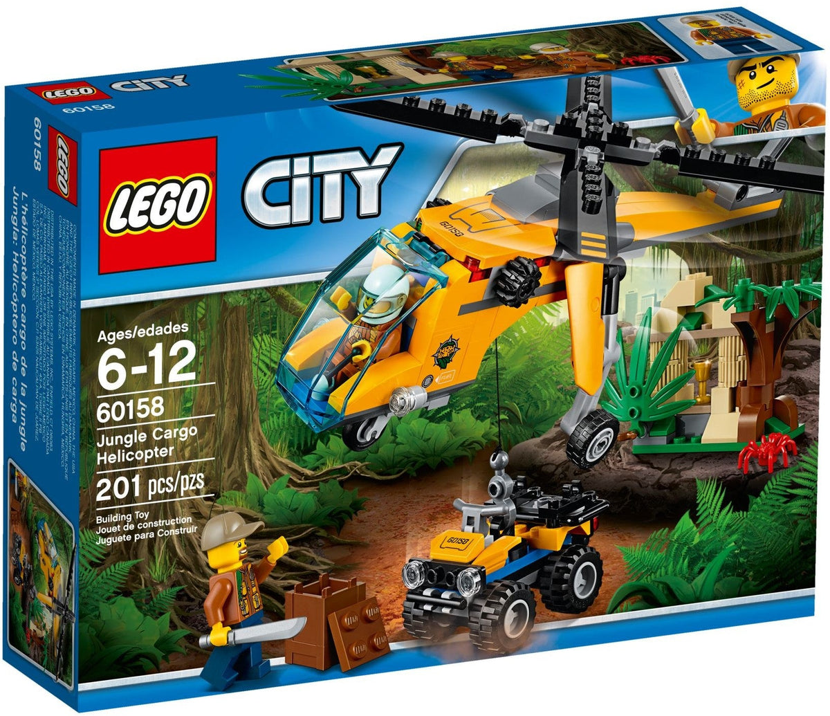 60158 Jungle Cargo Helicopter (Retired) (Certified Complete) product image 1, provided for visual reference and product