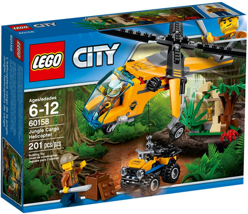 60158 Jungle Cargo Helicopter (Retired) (Certified Complete) product image 1, provided for visual reference and product