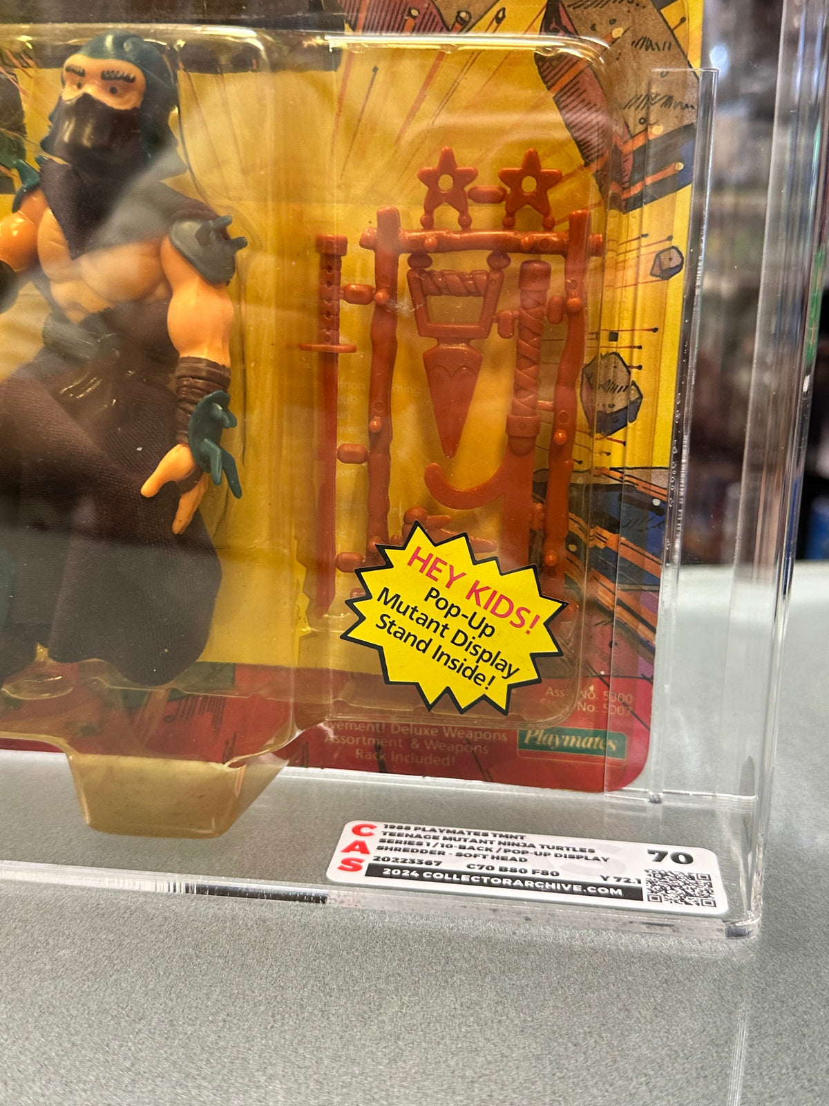1988 Shredder Soft Head (TMNT Mutant Ninja, Playmates) GRADE: 70+ product image 5, provided for visual reference and product