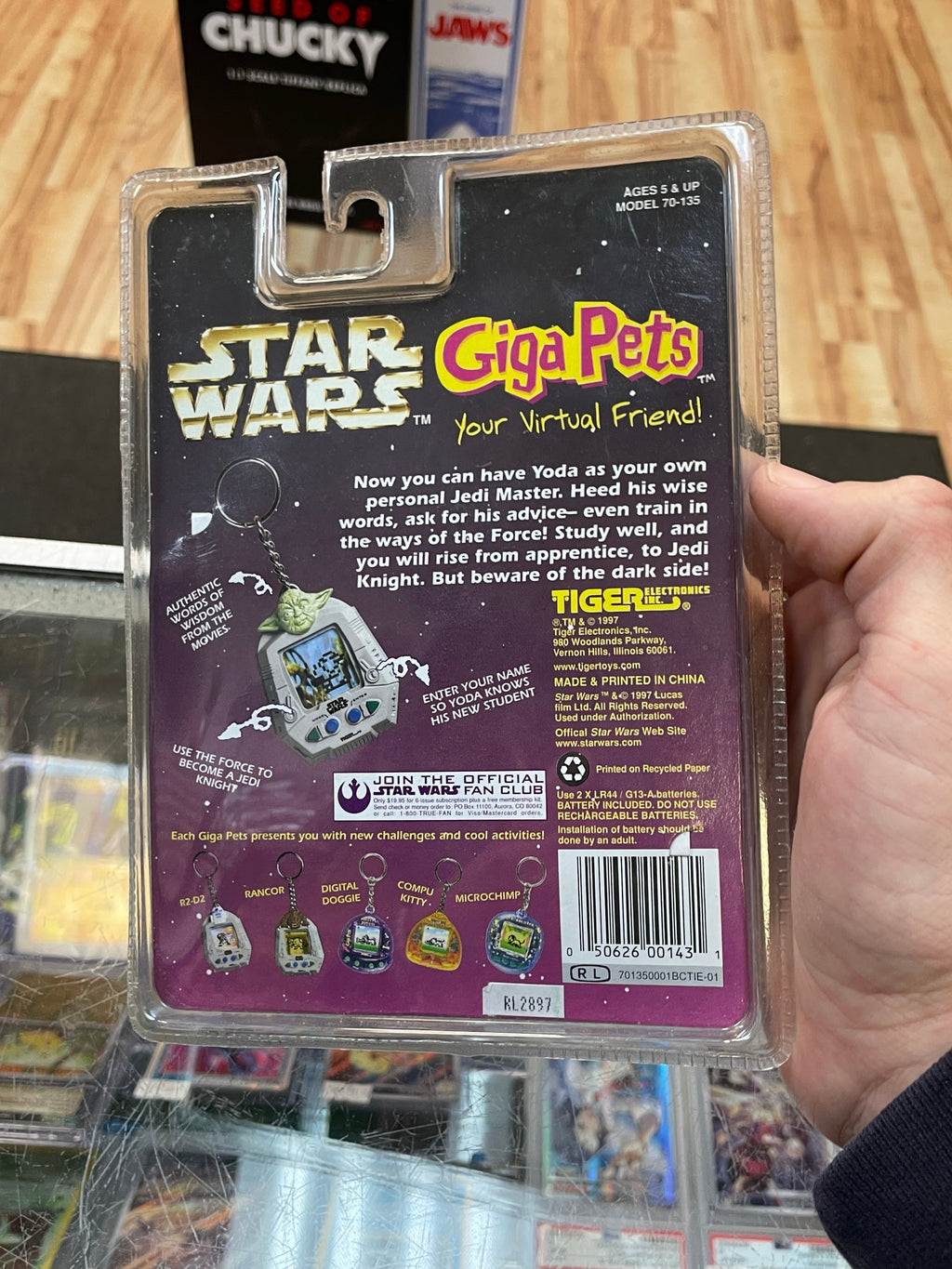 Yoda Giga Pets (Vintage Star Wars, Tiger Electronics) SEALED product image 5, provided for visual reference and product