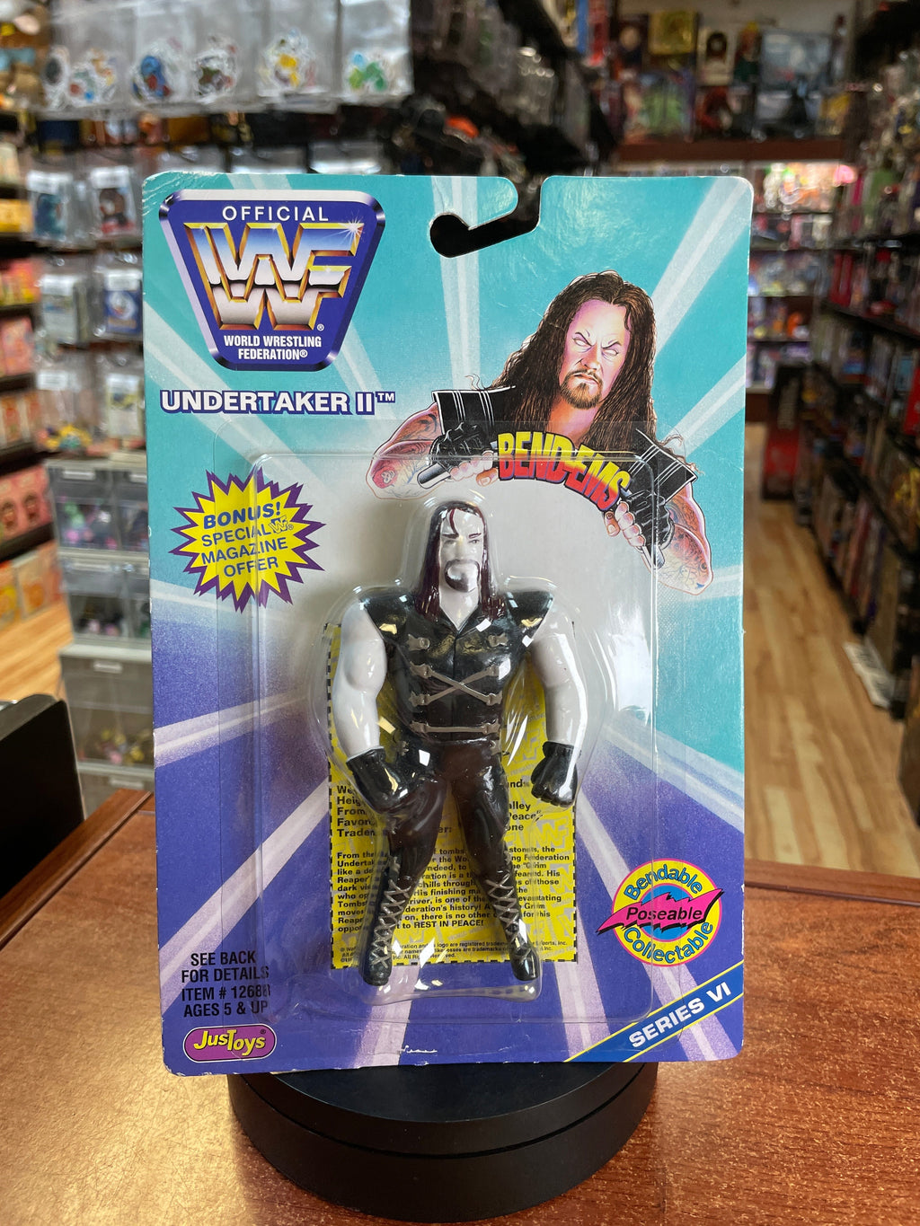 UnderTaker II (Vintage WWF, JusToys) **SEALED** product image 1, provided for visual reference and product detail review