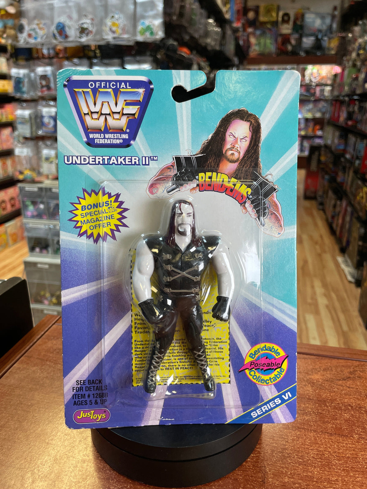 UnderTaker II (Vintage WWF, JusToys) **SEALED** product image 1, provided for visual reference and product detail review