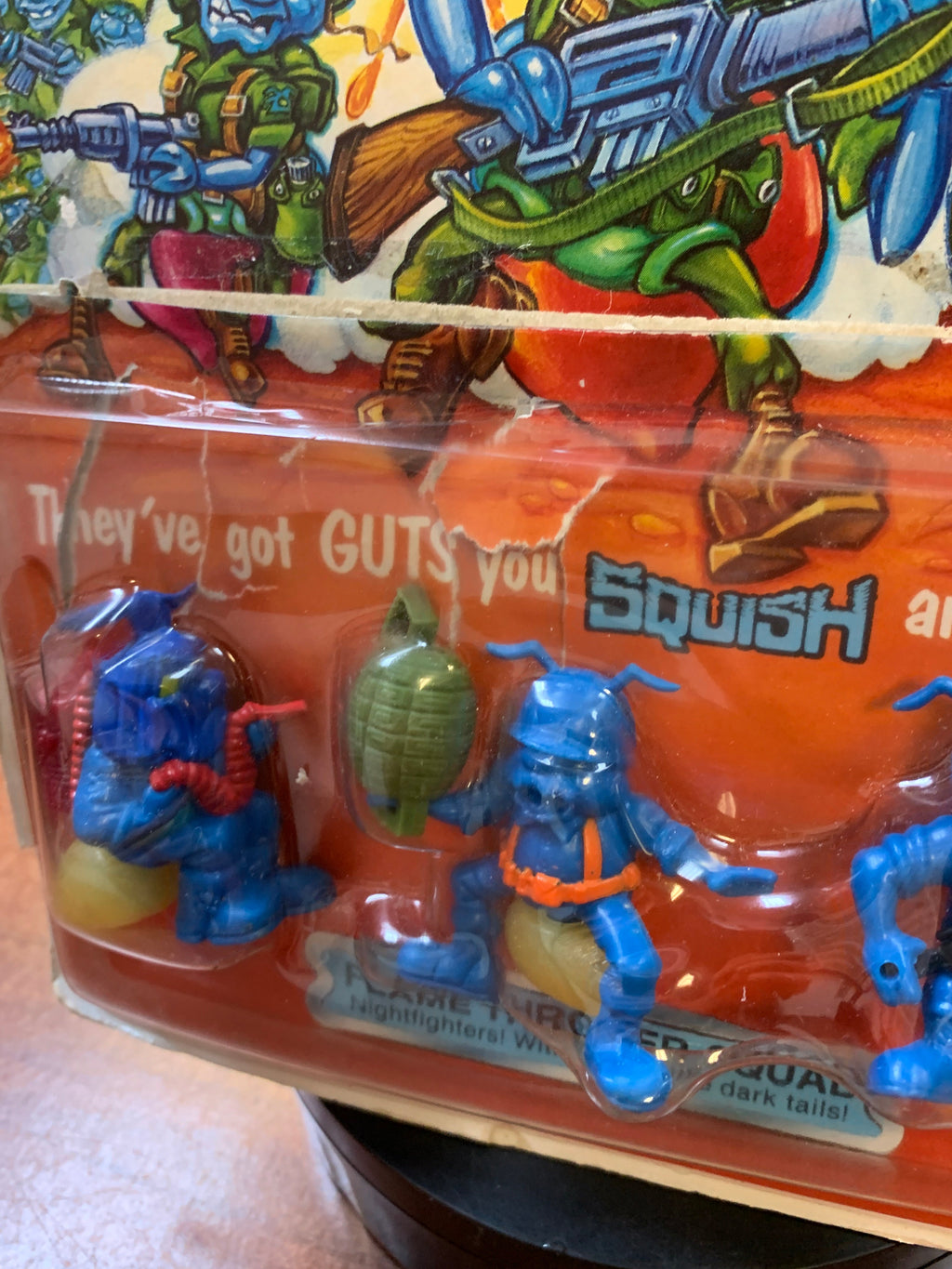 Flame Thrower Squad with Card Back 5422 (Vintage Army Ants, Hasbro) COMPLETE product image 3, provided for visual reference