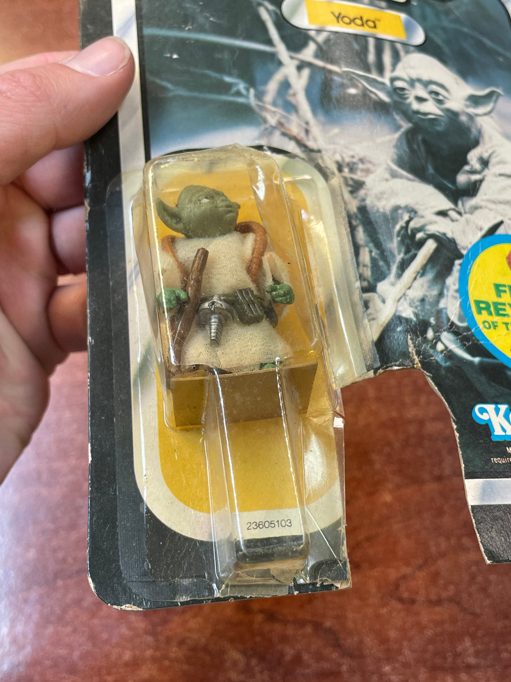 Brown Snake Yoda with Card ESB 9509 (Vintage Star Wars, Kenner) **Open Card** product image 10, provided for visual