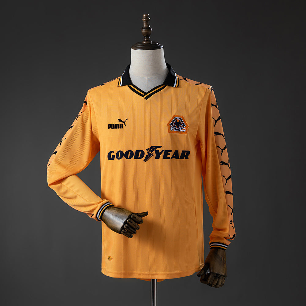 Retro Wolves Home Jersey 1998-99 Long Sleeves Football Kit product image 1