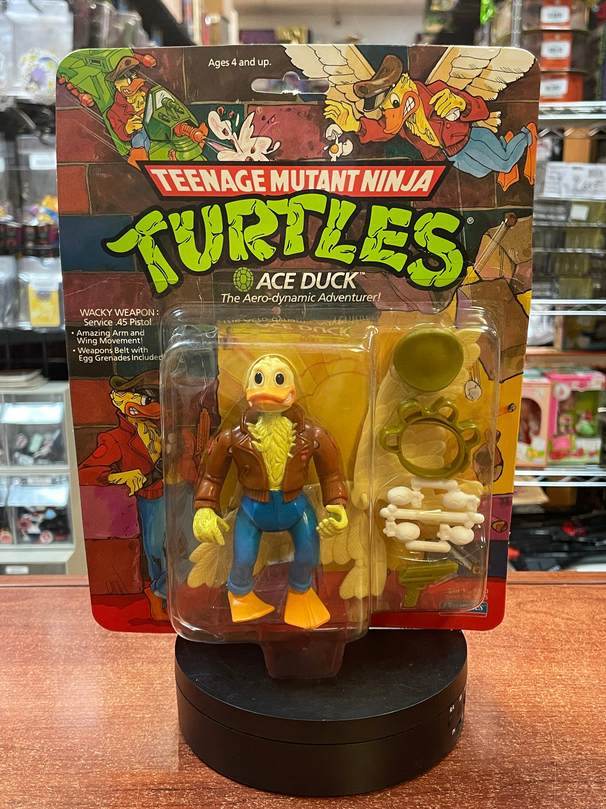 Ace Duck No Hat -14 Back- (Vintage TMNT Ninja Turtles, Playmates) **SEALED** product image 1, provided for visual reference