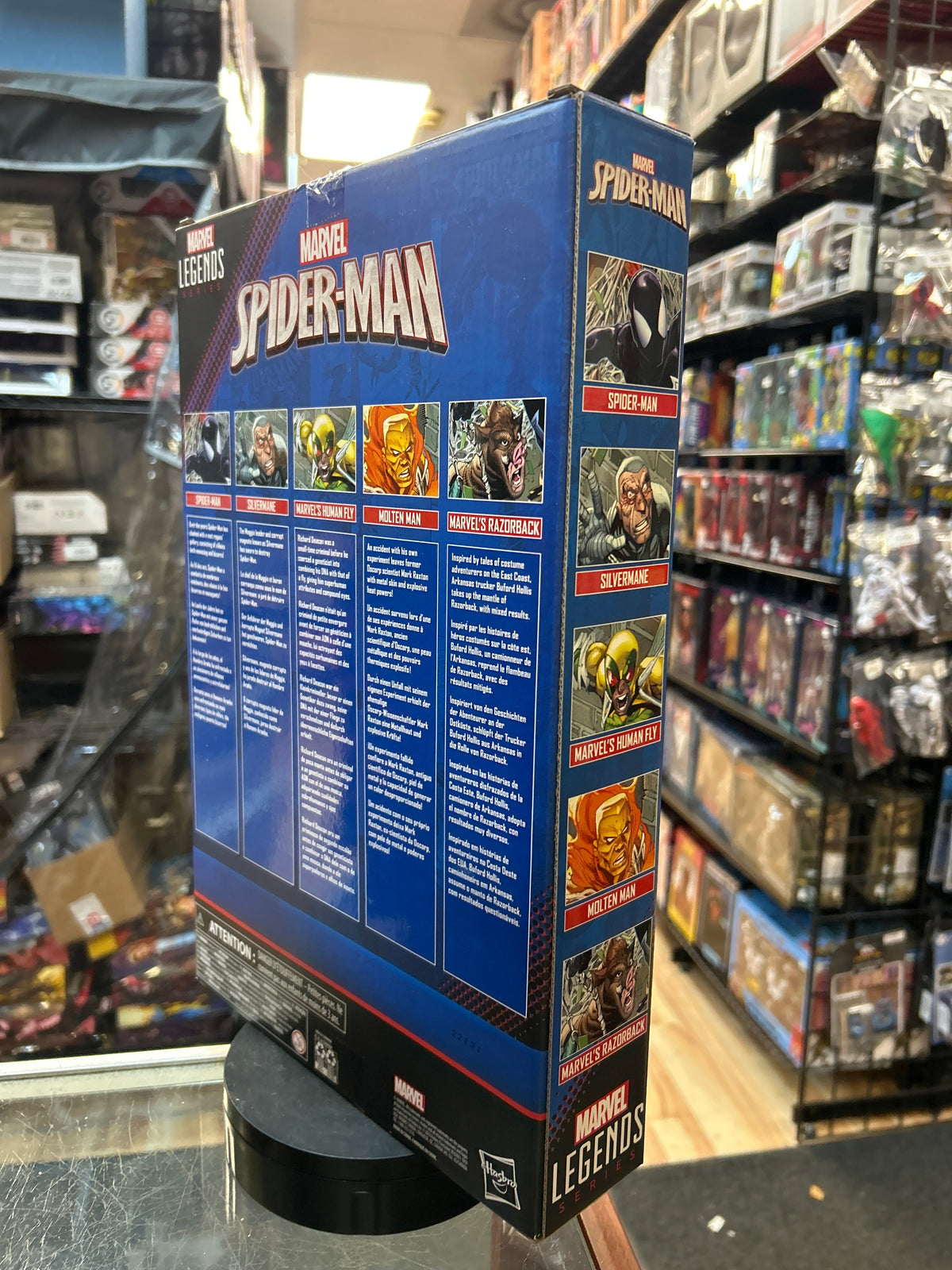 SpiderMan -Silvermane, Human Fly, Molten Man- (Marvel Legends, Hasbro) SEALED product image 3, provided for visual reference