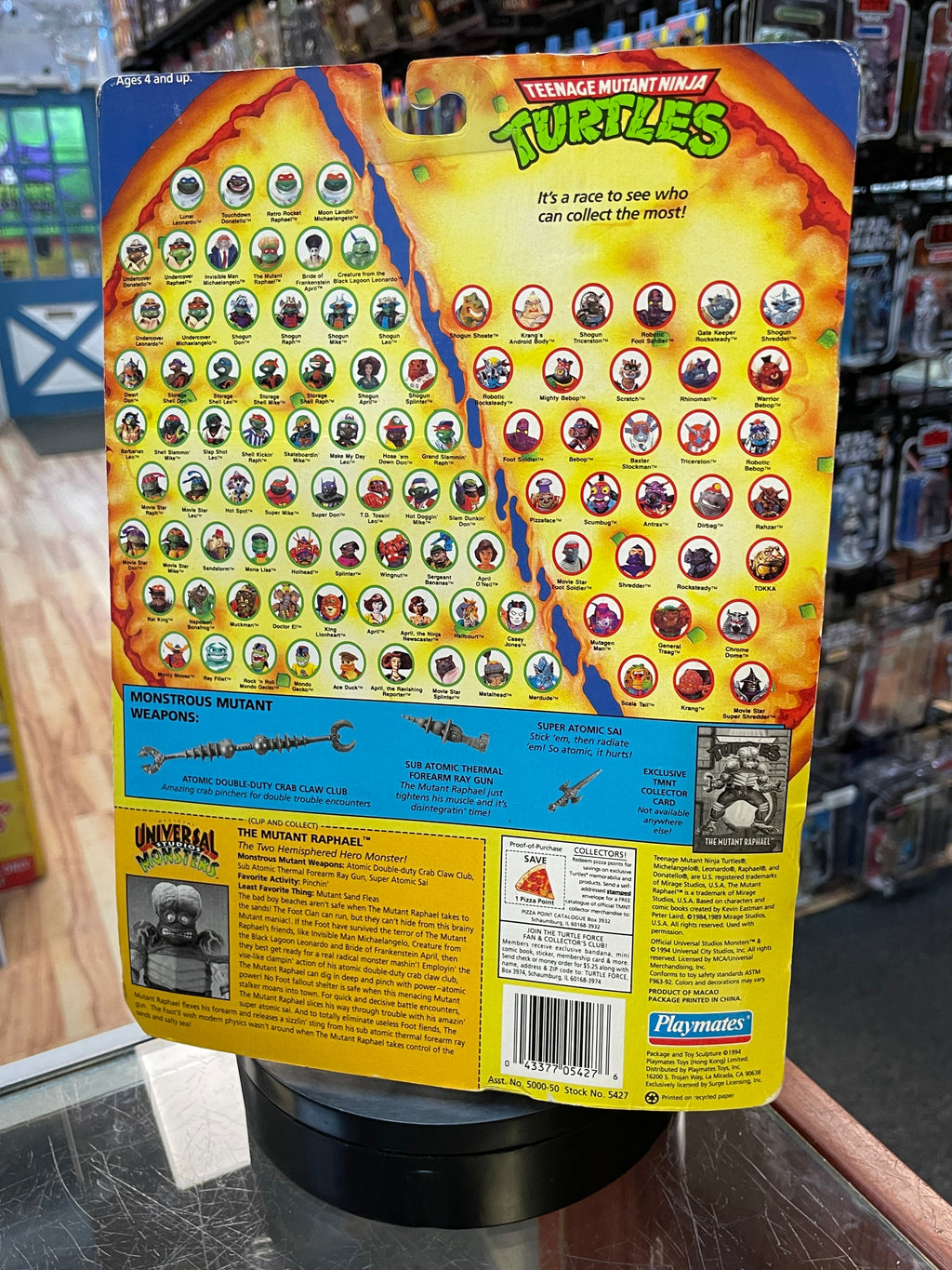 The Mutant Raphael (Vintage TMNT Ninja Turtles, Playmates) SEALED product image 5, provided for visual reference and product