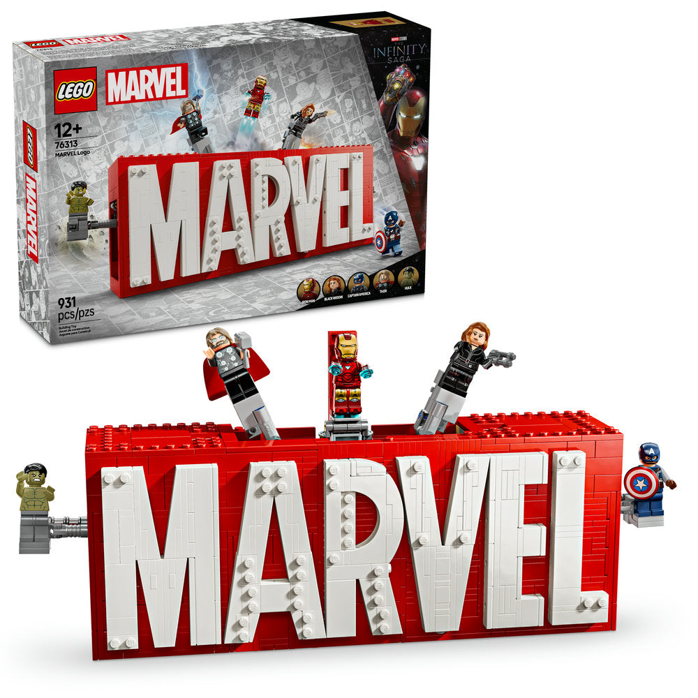 76313 MARVEL Logo & Minifigures product image 1, provided for visual reference and product detail review