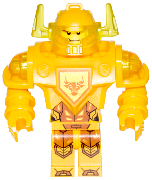 NEX053 Axl - Trans-Yellow Visor, Bright Light Orange Torso (Ultimate Axl) product image 1, provided for visual reference and