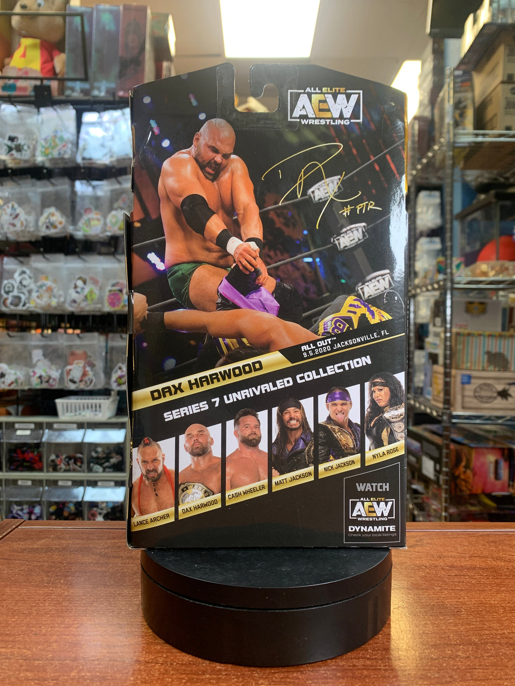 Unpainted Dax Hardwood #57 **ERROR** (All Elite Wrestling AEW, Jazwares) **SEALED** product image 4, provided for visual