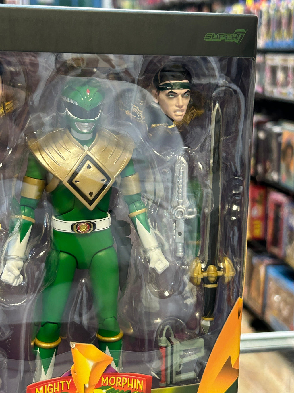 Green Ranger (Super7 Ultimates, MMPR Power Rangers) SEALED product image 3, provided for visual reference and product detail
