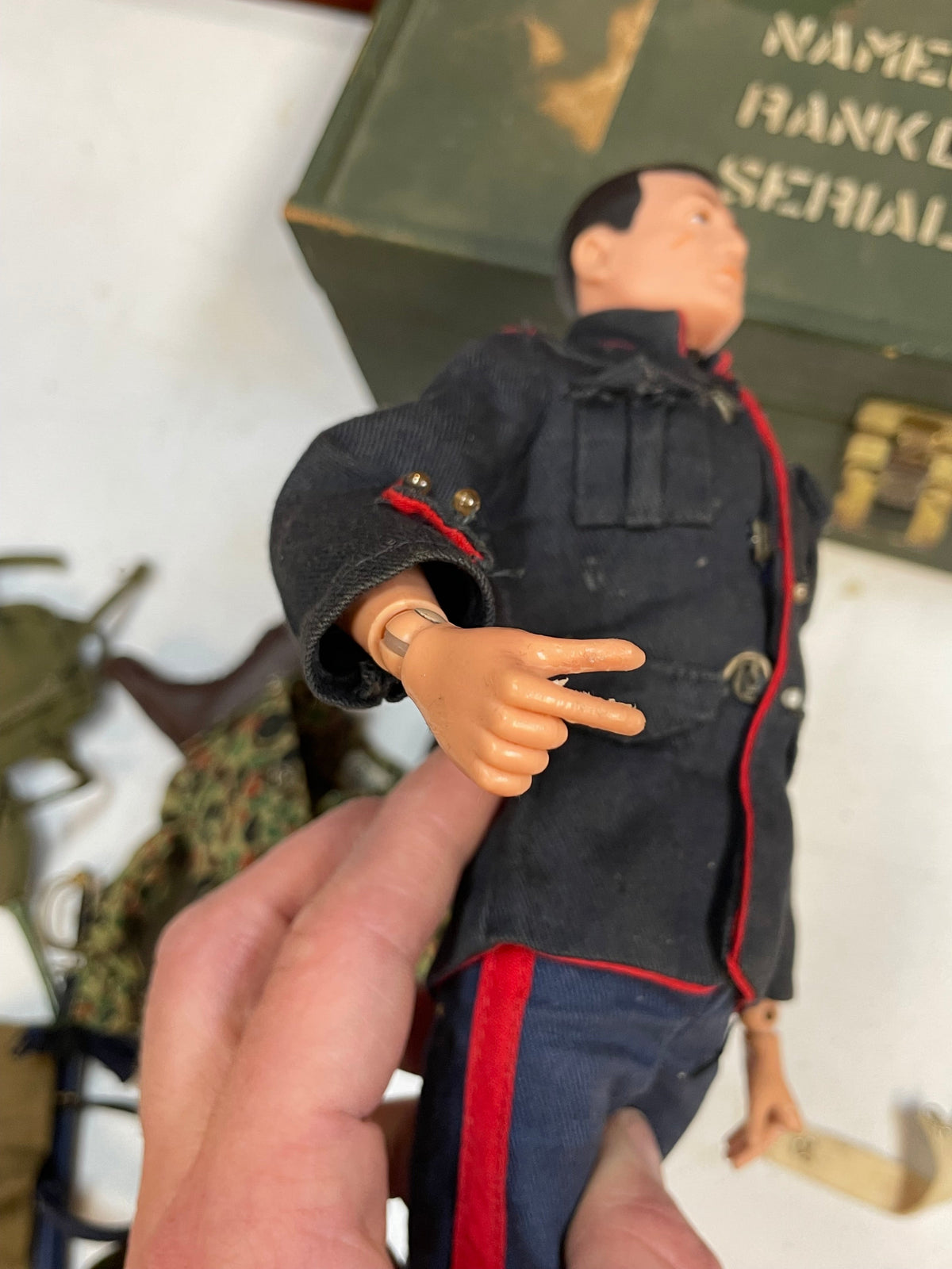 Action Marine with Foot Locker (Vintage 12” GI Joe, Hasbro) **Original** product image 32, provided for visual reference and