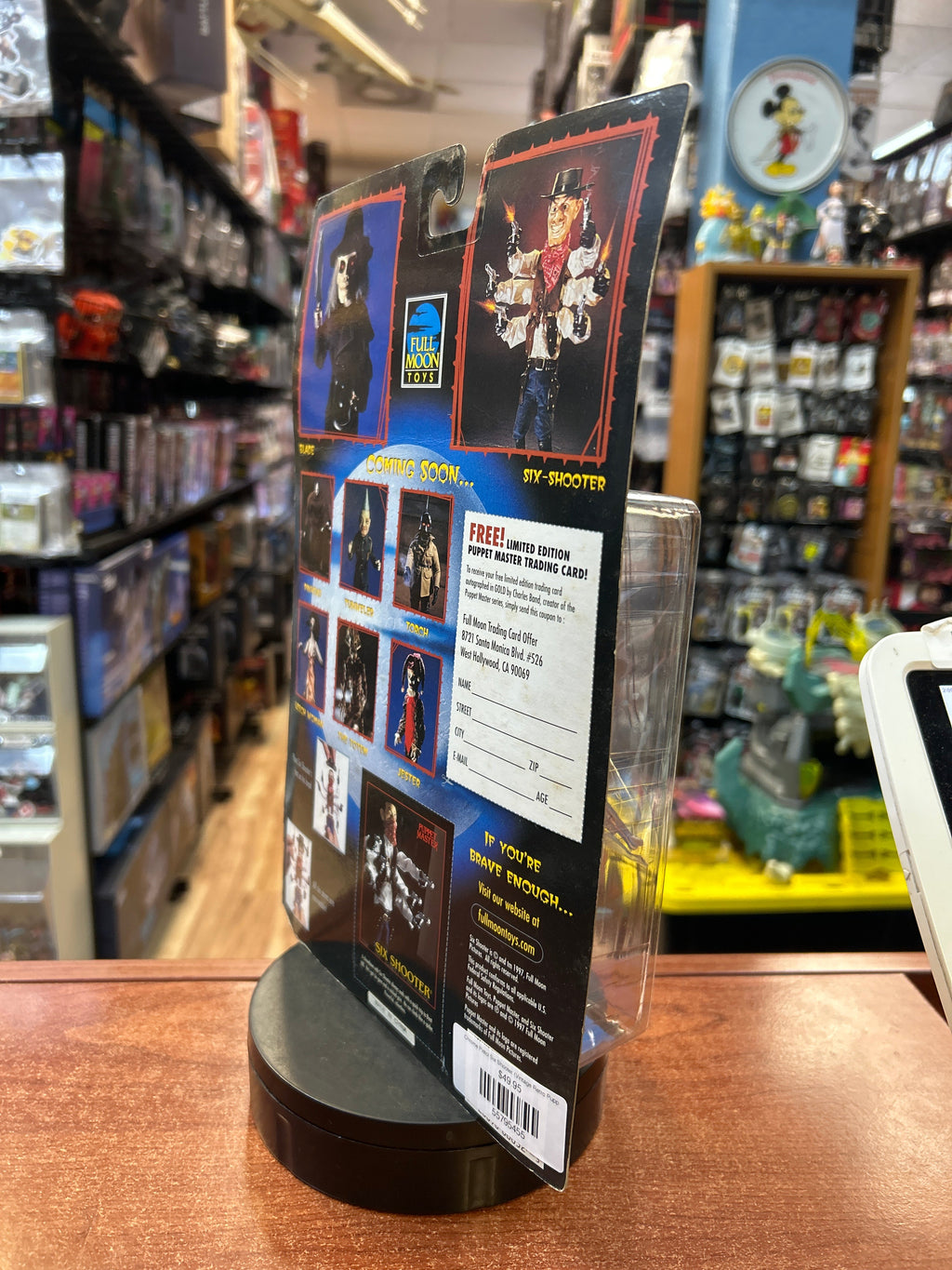 Chrome Pistol Six Shooter (Vintage Retro Puppet Master, Full Moon Toys) **SEALED** product image 3, provided for visual