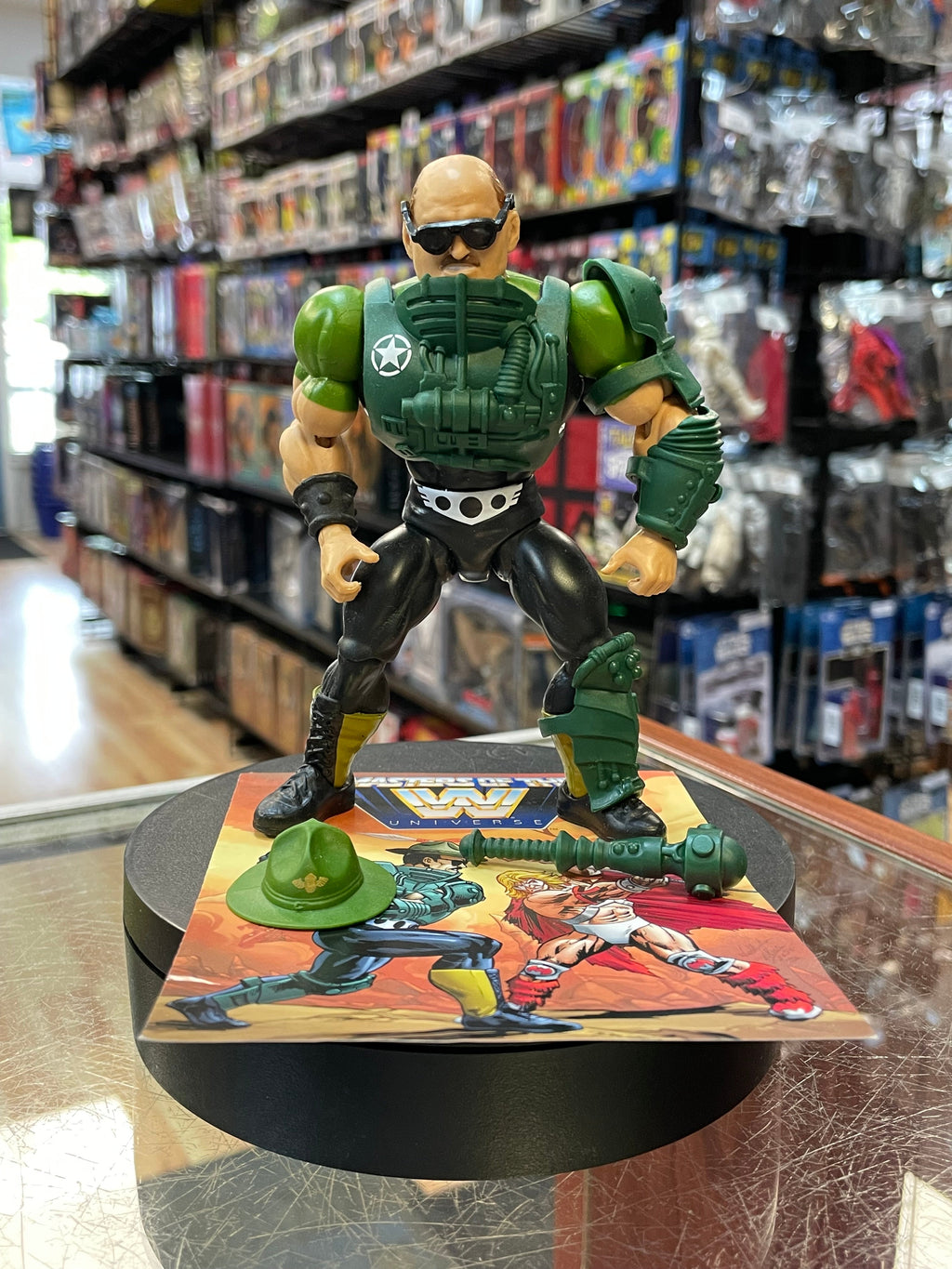 Sgt Slaughter as Man at Arms (WWE MOTU, Mattel) **COMPLETE** product image 1, provided for visual reference and product