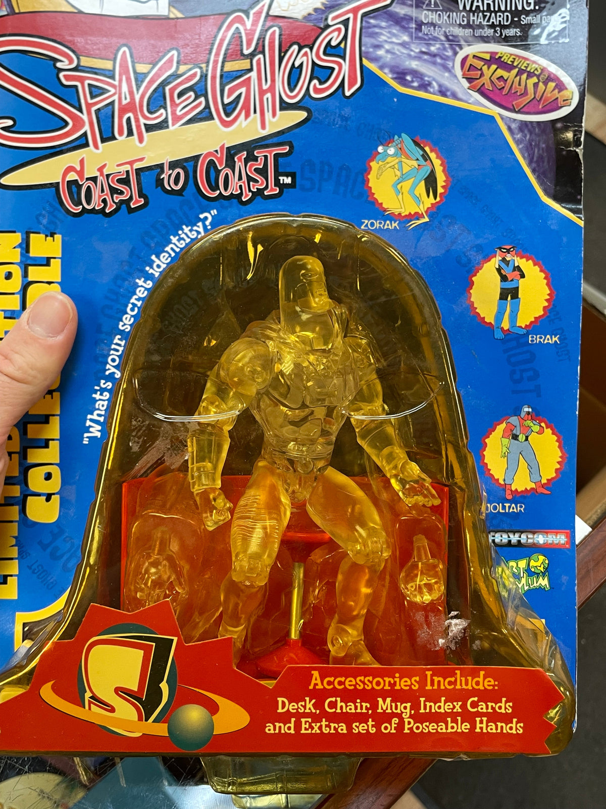 Translucent Space Ghost (Art Asylum, Space Ghost Coast to Coast) **SEALED** product image 3, provided for visual reference