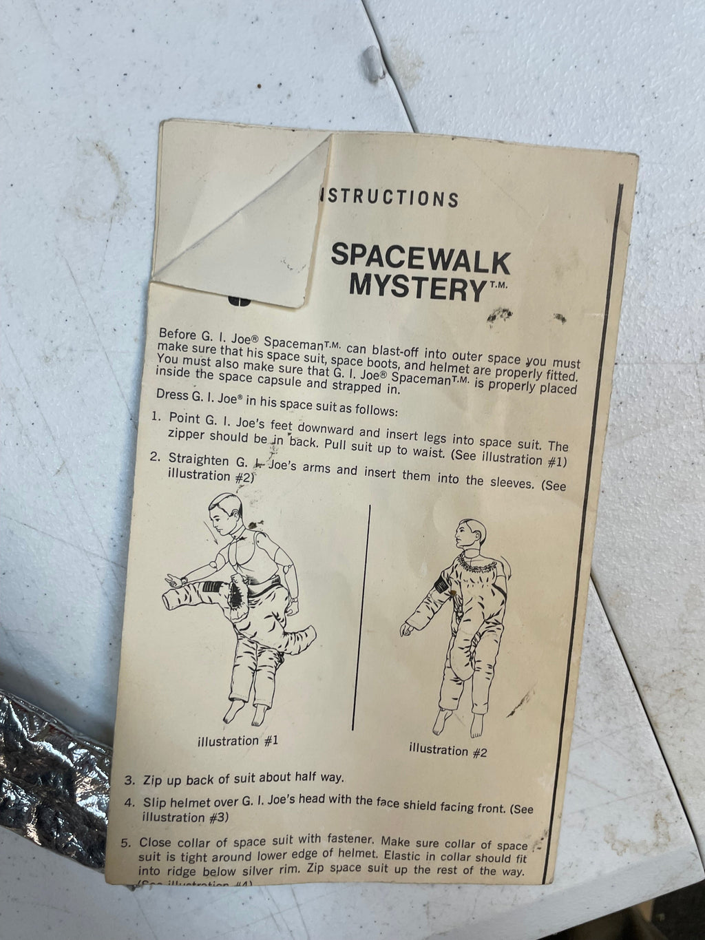 Space Walk Mystery (Vintage 12” GI Joe, Hasbro) **Original** product image 38, provided for visual reference and product