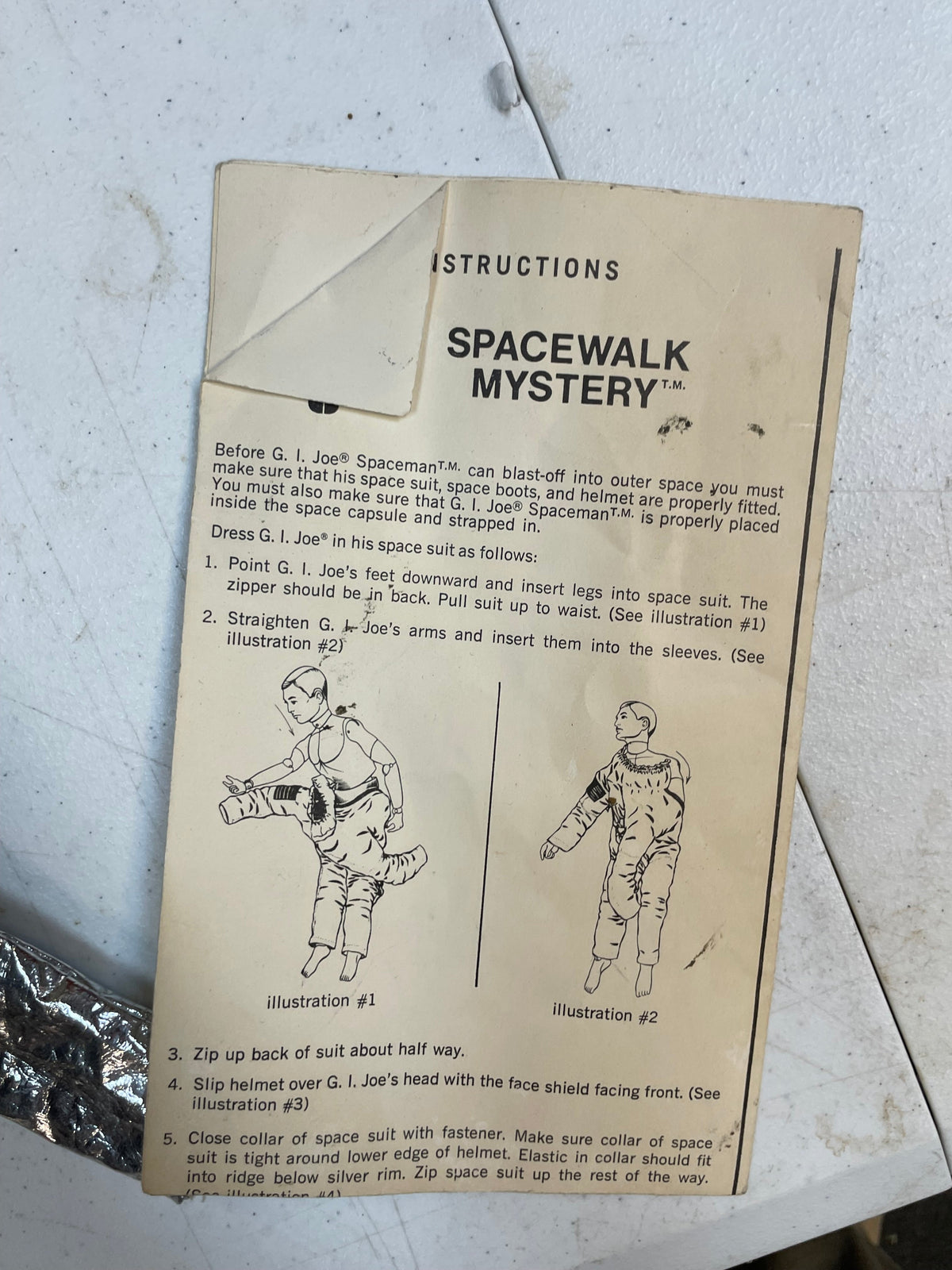 Space Walk Mystery (Vintage 12” GI Joe, Hasbro) **Original** product image 38, provided for visual reference and product