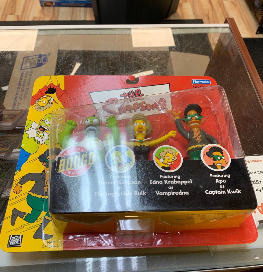 Bongo Ingestible Homer Vampieredna Captain Kwok 3 pack (Vintage Simpsons, Playmates) SEALED product image 5, provided for