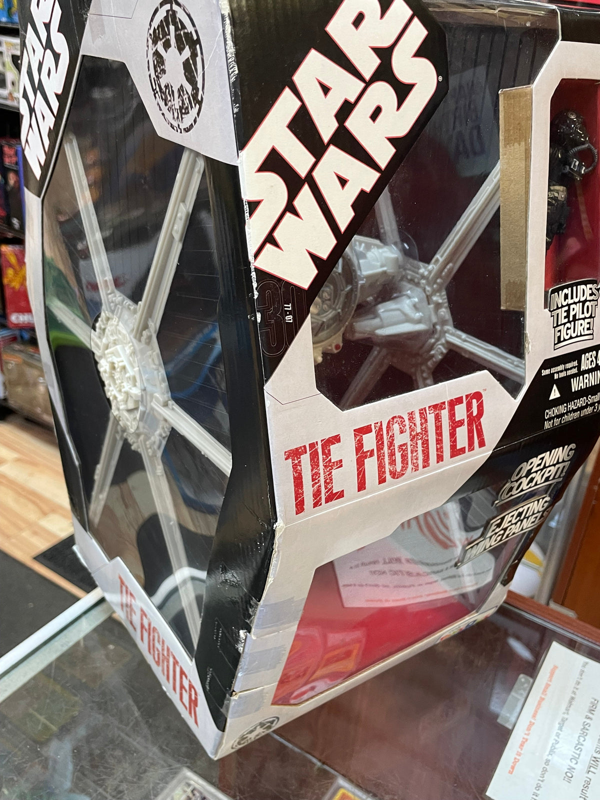 White Tie Fighter with Tie Pilot TRU Exclusive (Star Wars, Hasbro) **SEALED** product image 5, provided for visual reference
