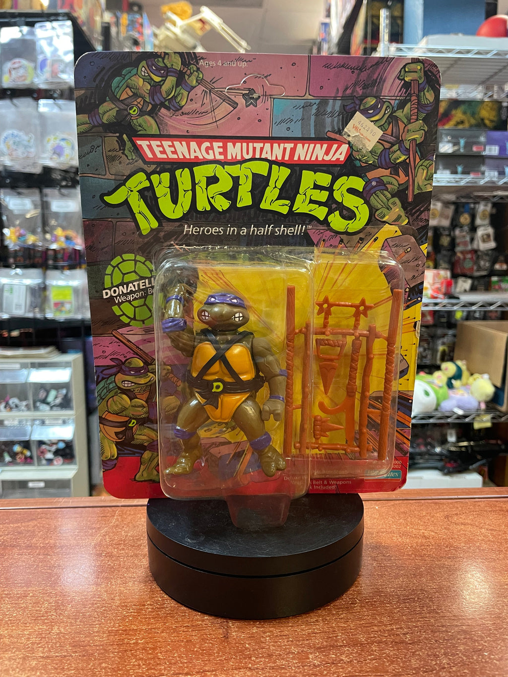 Hard Head Donatello -10 Back- (Vintage TMNT Ninja Turtles, Playmates) **SEALED** product image 1, provided for visual