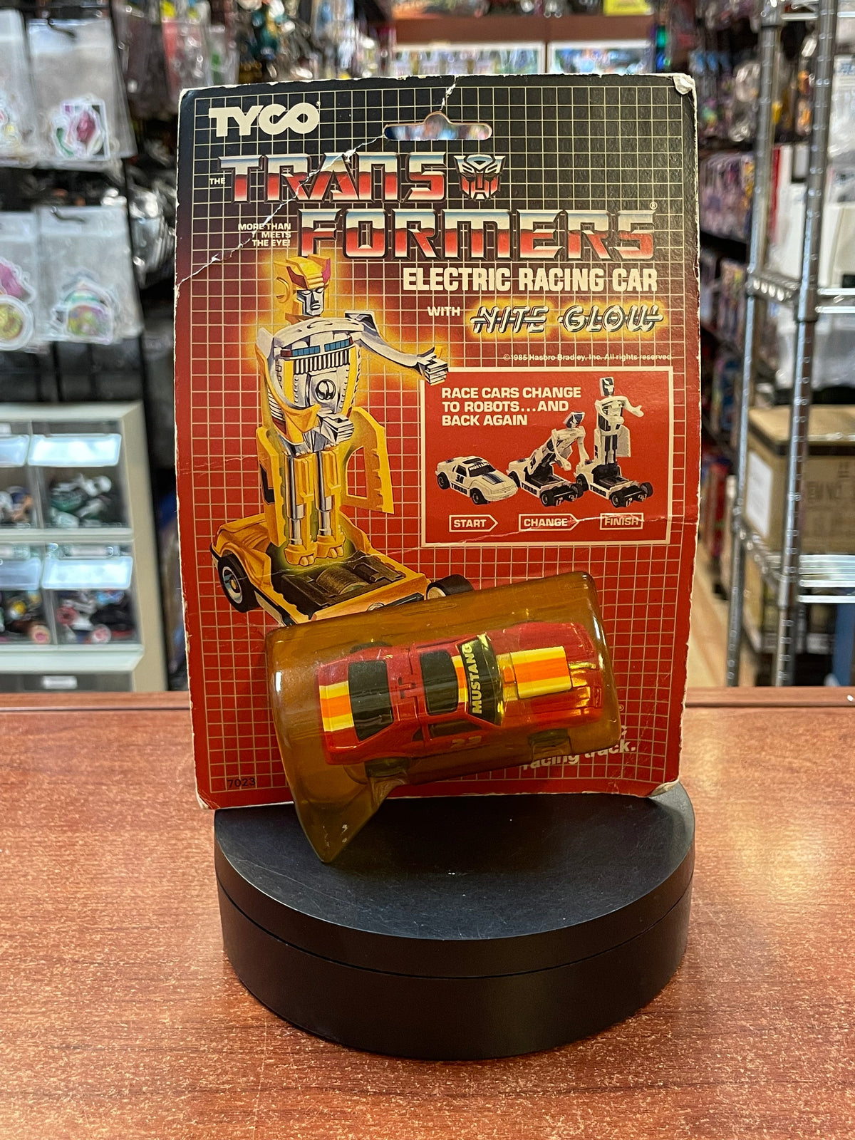 Transformers Decepticon Mustang Turbo (Vintage Slot Car, TYCO) SEALED product image 1, provided for visual reference and