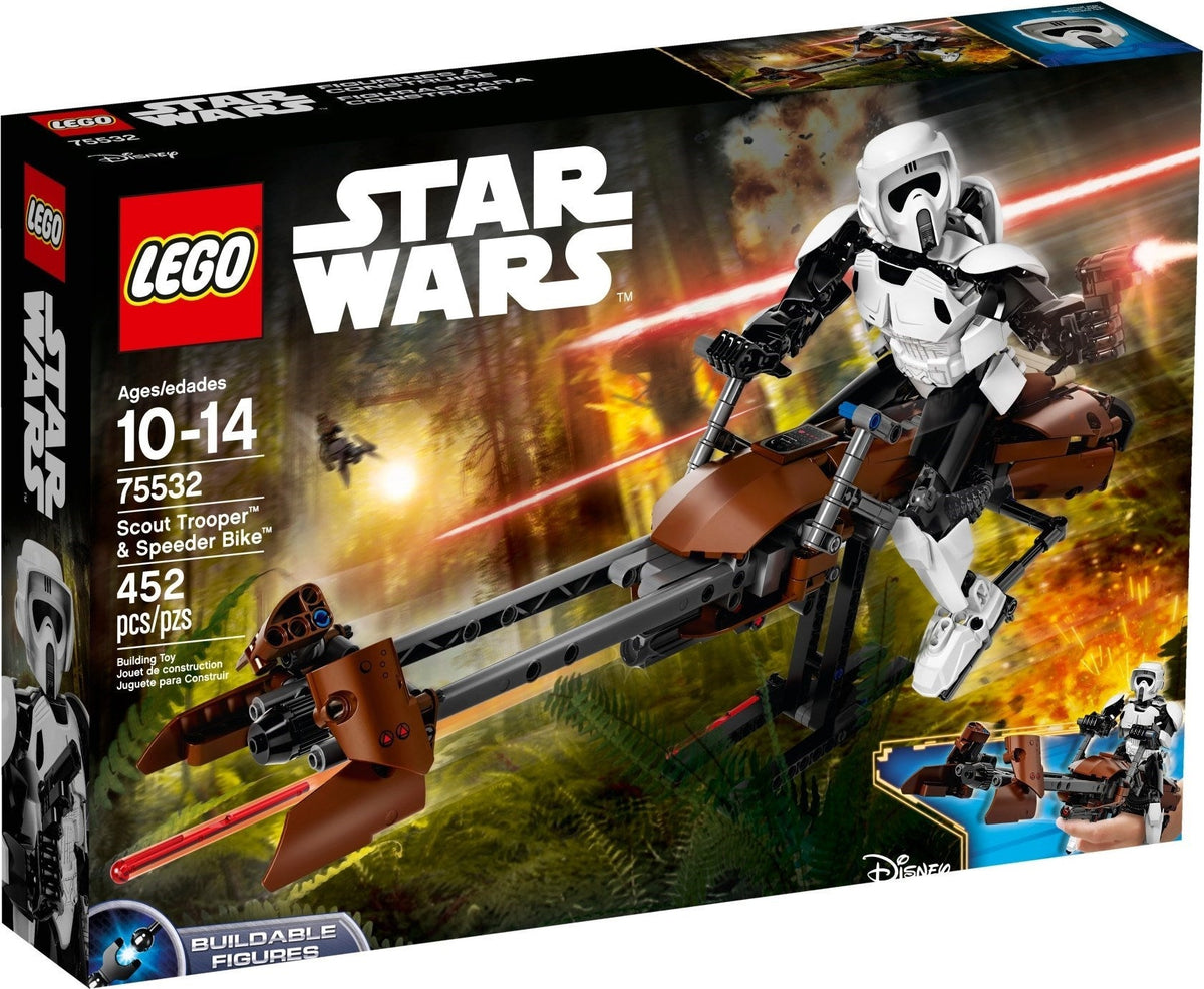 75532 Scout Trooper & Speeder Bike (Retired) (New Sealed) product image 1, provided for visual reference and product detail