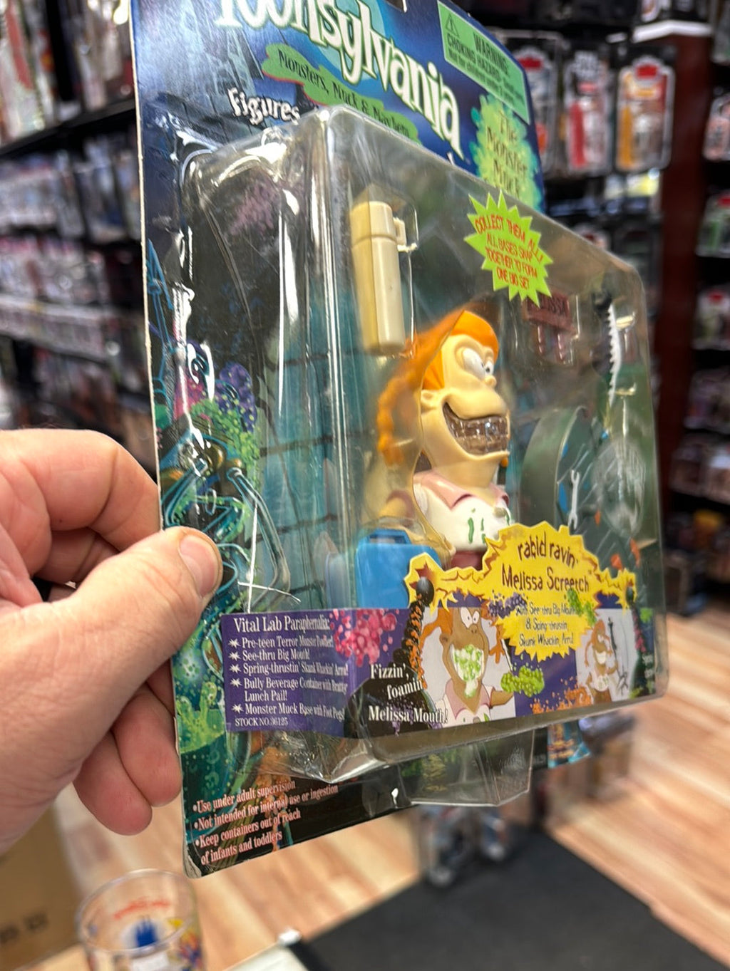 Rabid Ravin Melissa Screetch (Vintage Toonsylvania, Toy Island) SEALED product image 8, provided for visual reference and