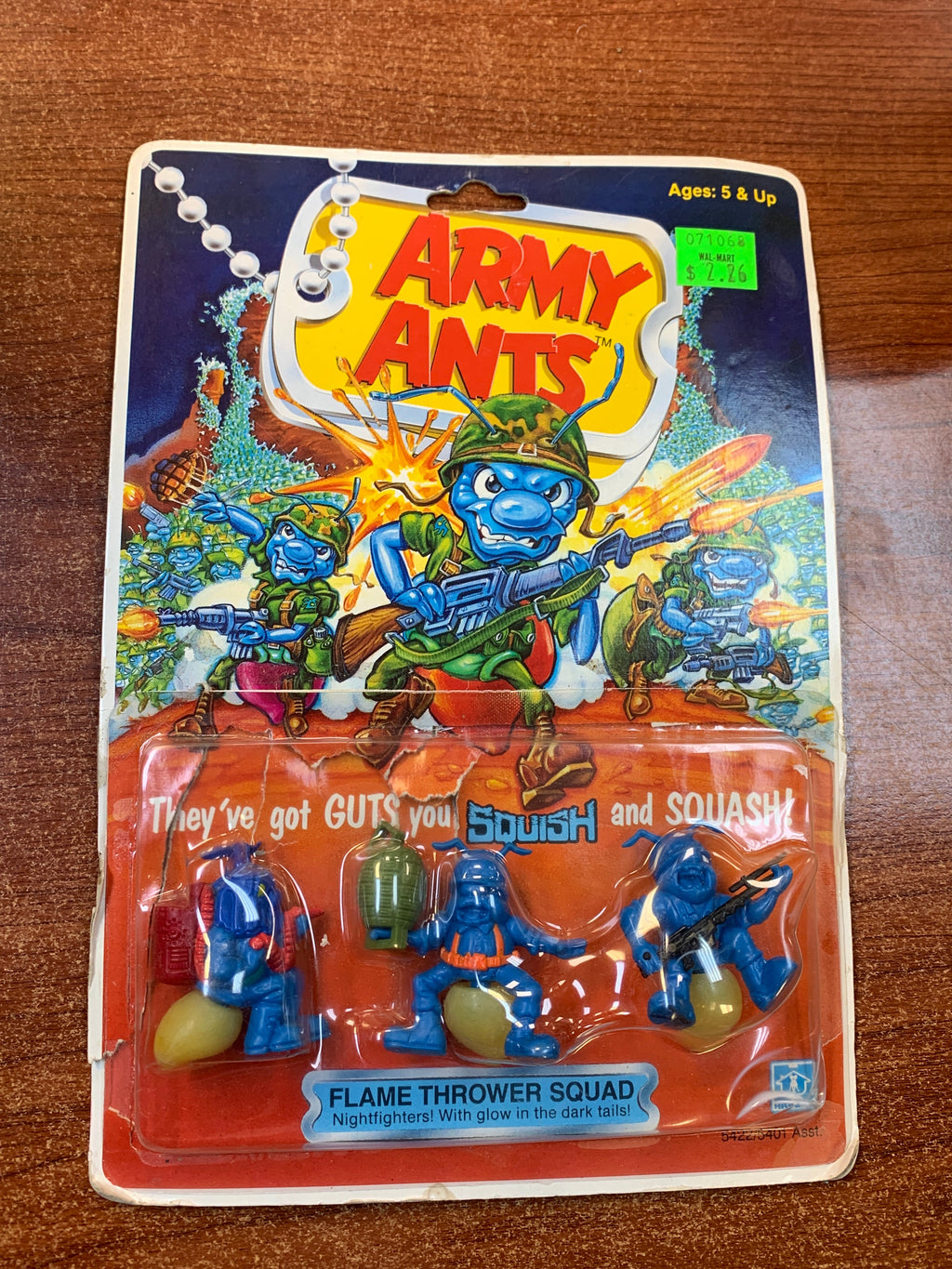Flame Thrower Squad with Card Back 5422 (Vintage Army Ants, Hasbro) COMPLETE product image 7, provided for visual reference