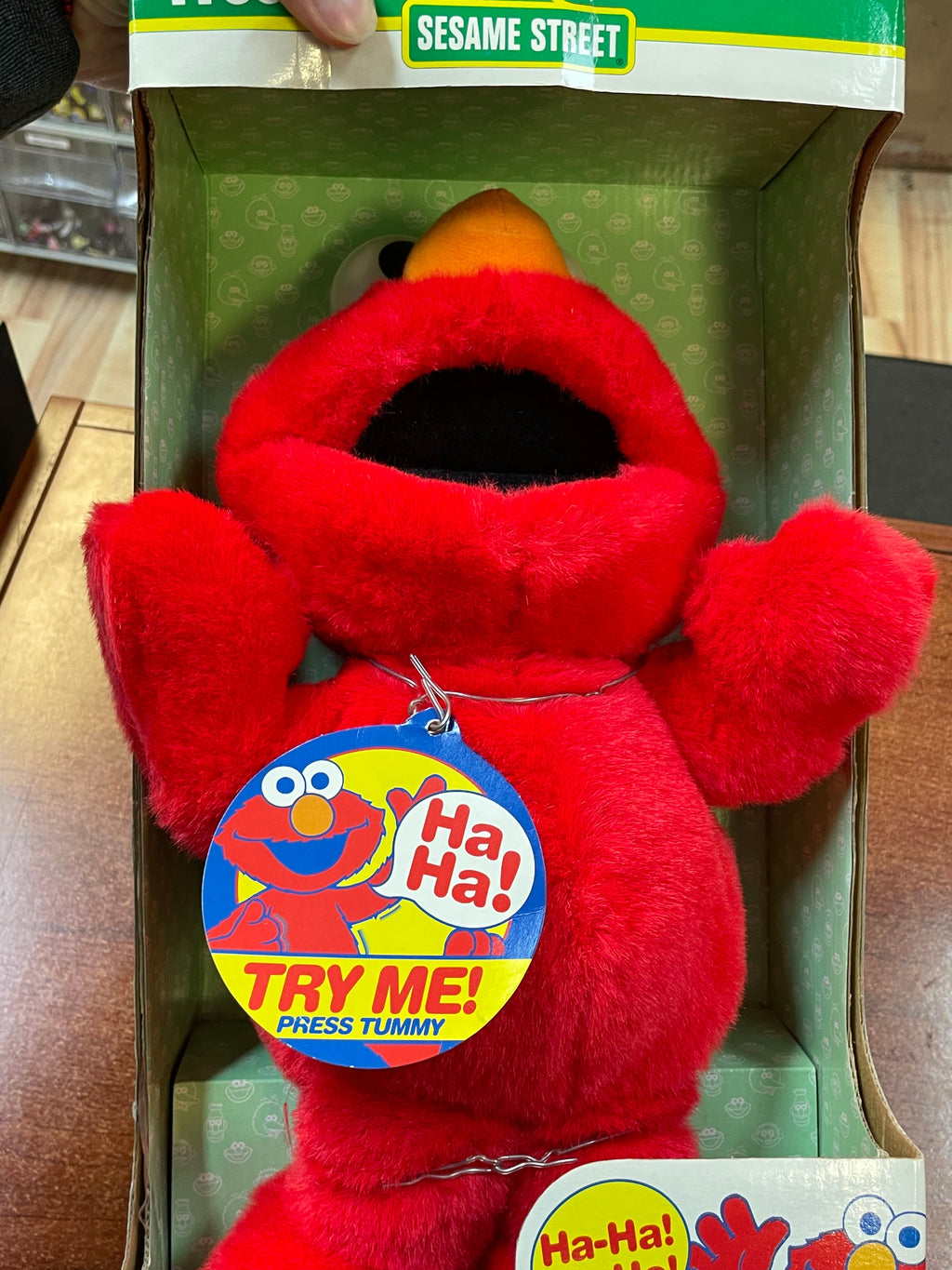 Tickle Me Elmo (Vintage Sesame Street, Tyco) **NEW** product image 5, provided for visual reference and product detail review