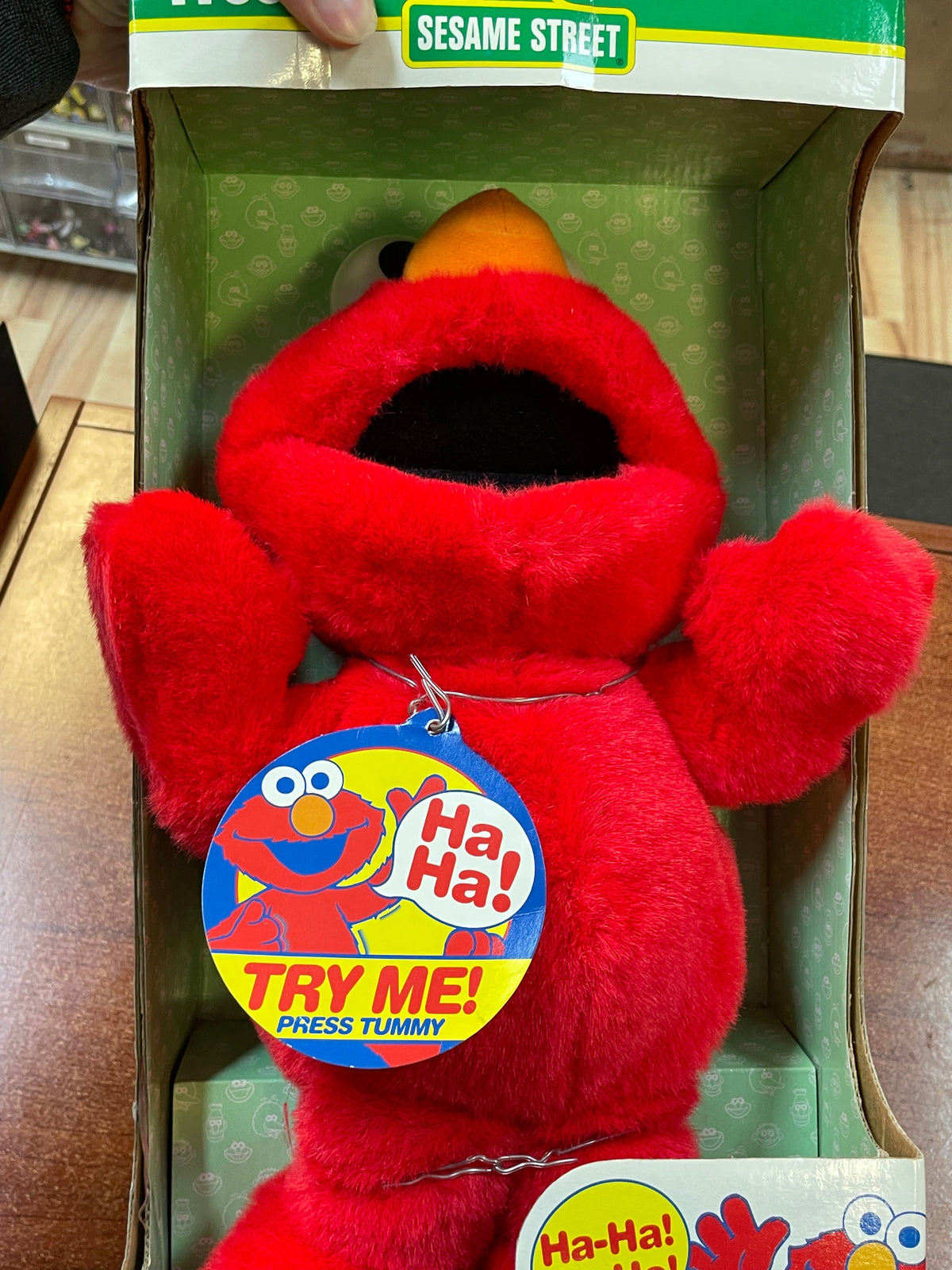 Tickle Me Elmo (Vintage Sesame Street, Tyco) **NEW** product image 5, provided for visual reference and product detail review