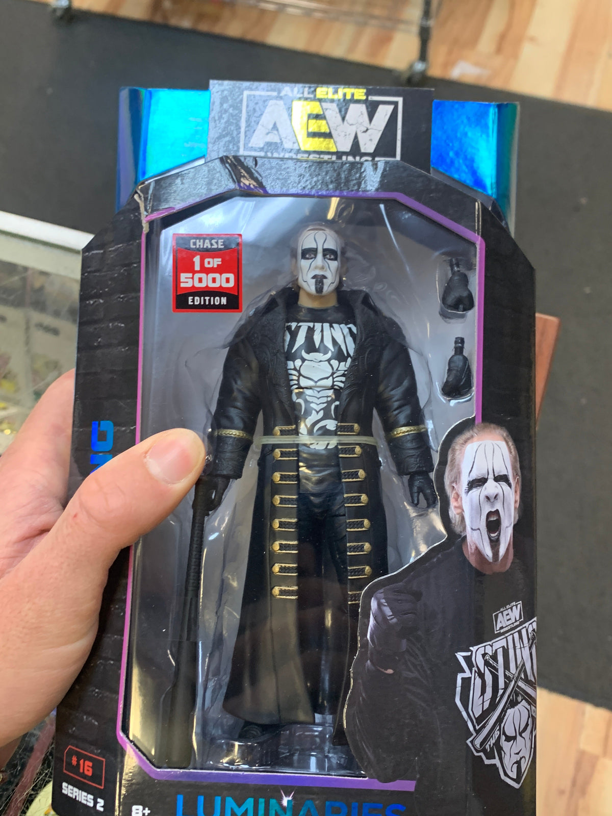 Sting Chase #09 Luminare (AEW All Elite Wrestling, Jazwares) **SEALED** product image 5, provided for visual reference and