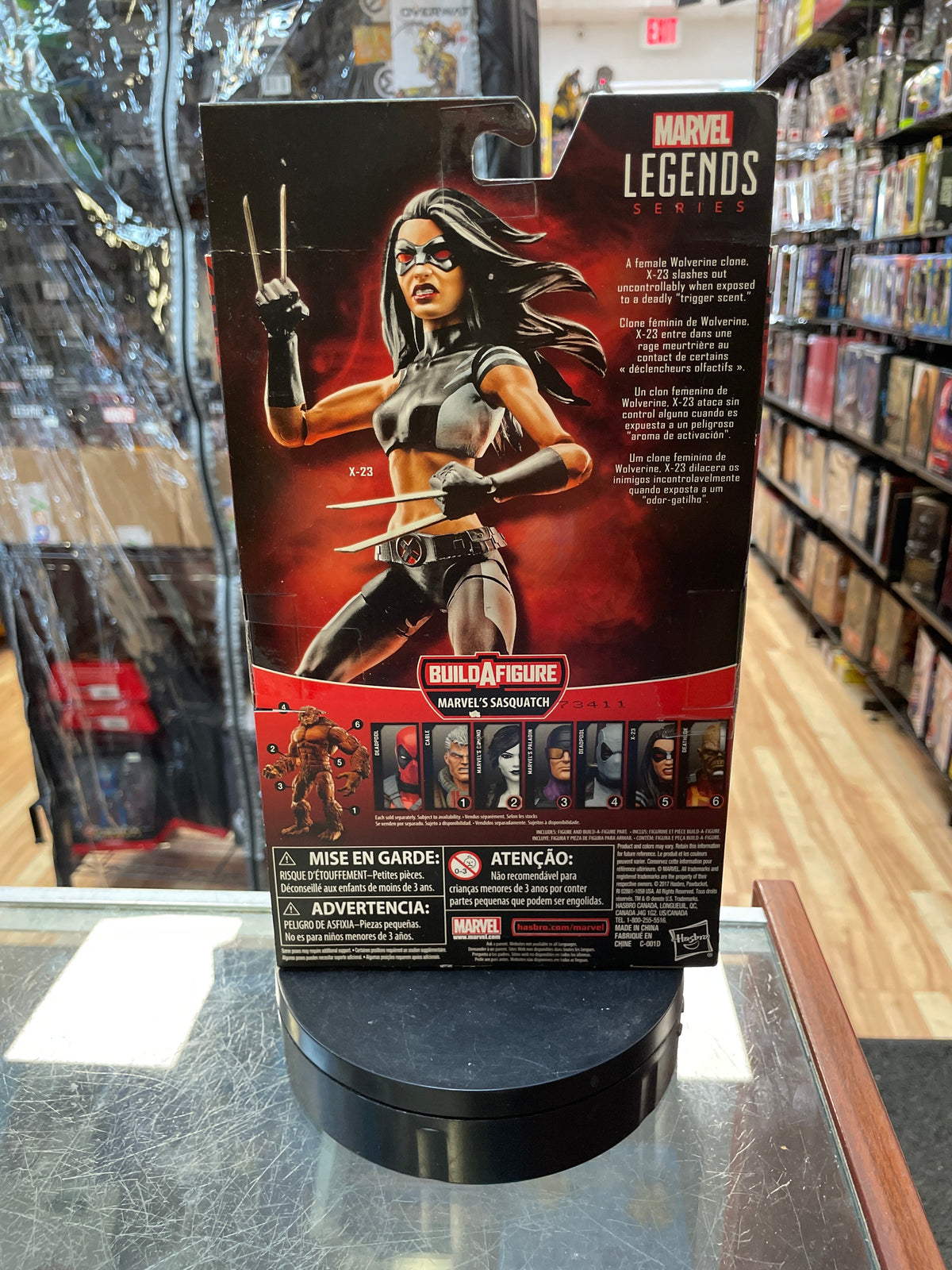 X-Force X-23 BAF Sasquatch (Marvel Legends, Hasbro) SEALED product image 2, provided for visual reference and product detail