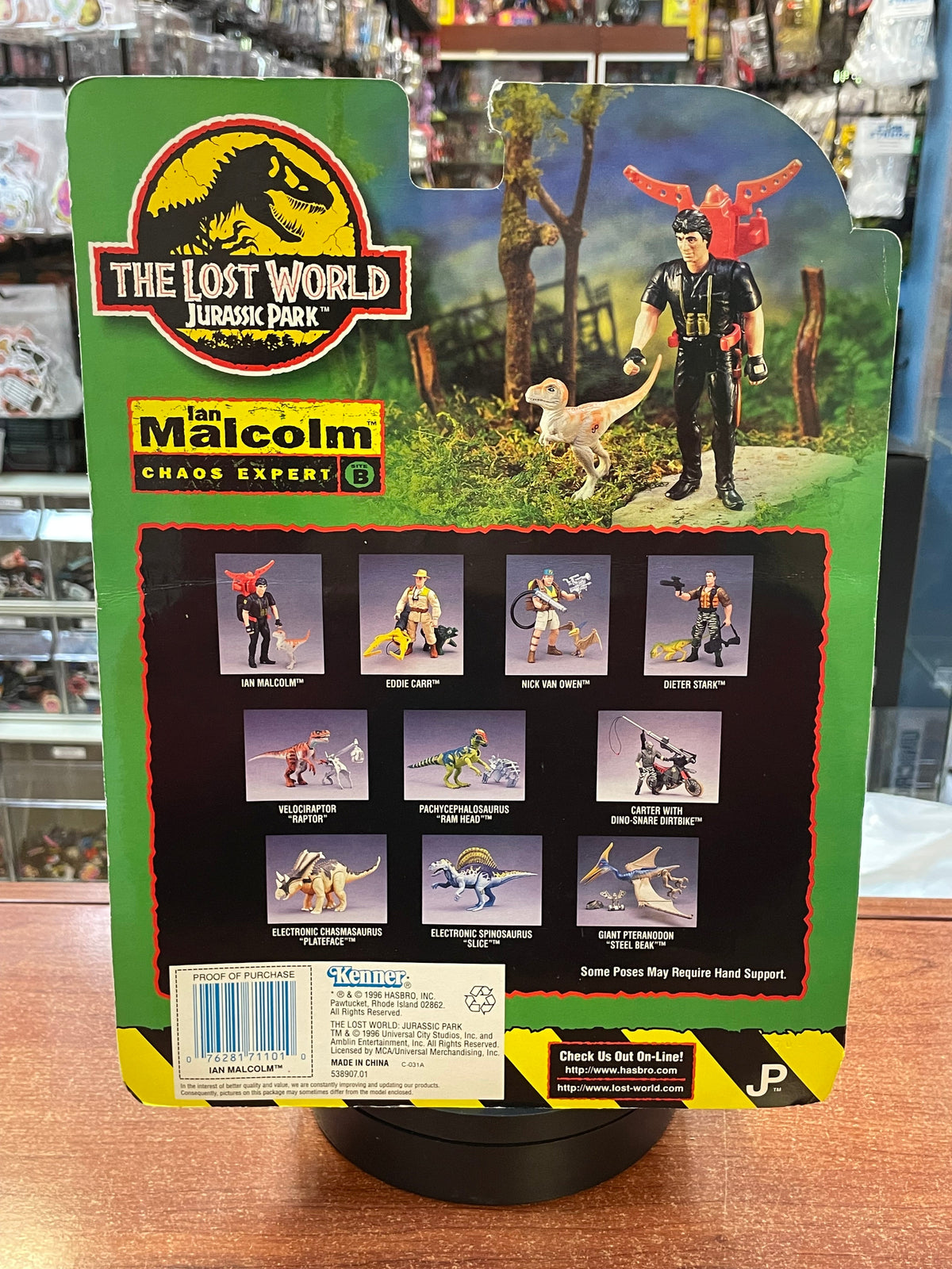 Ian Malcom Chaos Expert (Vintage Jurassic Park Lost World, Kenner) **SEALED** product image 2, provided for visual reference