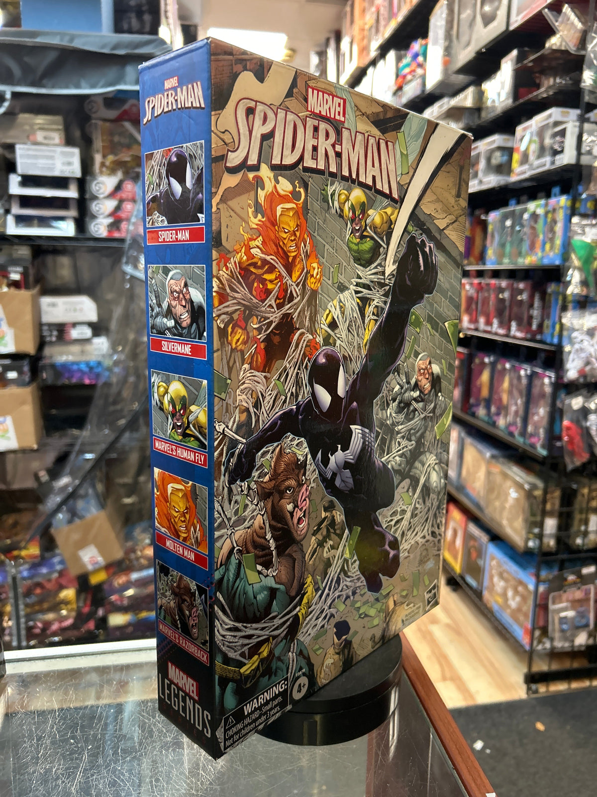 SpiderMan -Silvermane, Human Fly, Molten Man- (Marvel Legends, Hasbro) SEALED product image 2, provided for visual reference