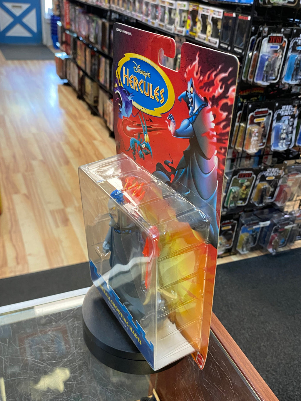 Fireball Shooting Hades (Vintage Disney Hercules, Mattel) SEALED product image 2, provided for visual reference and product