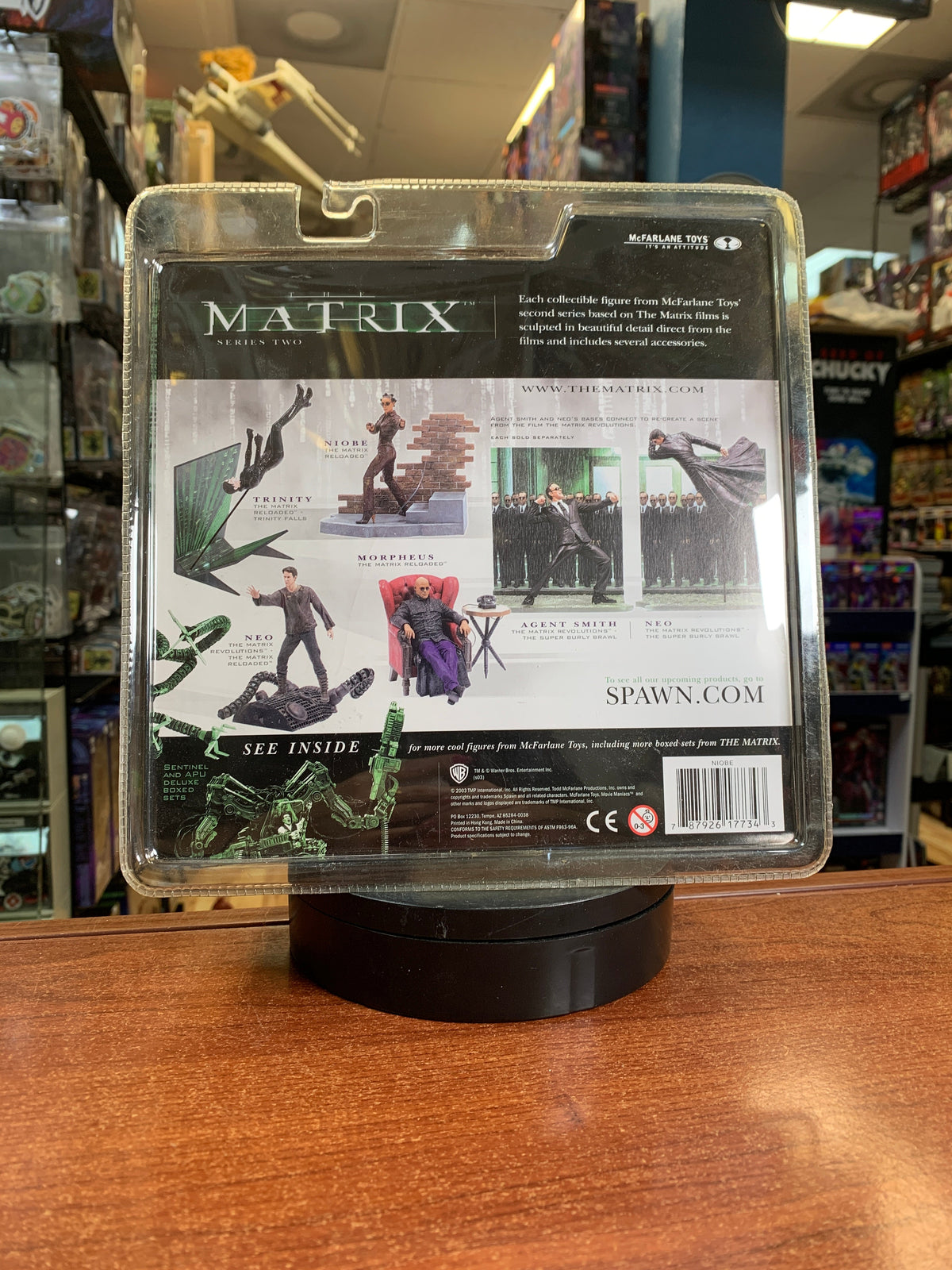 Reloaded Niobe (Matrix, McFarlane) SEALED product image 3, provided for visual reference and product detail review