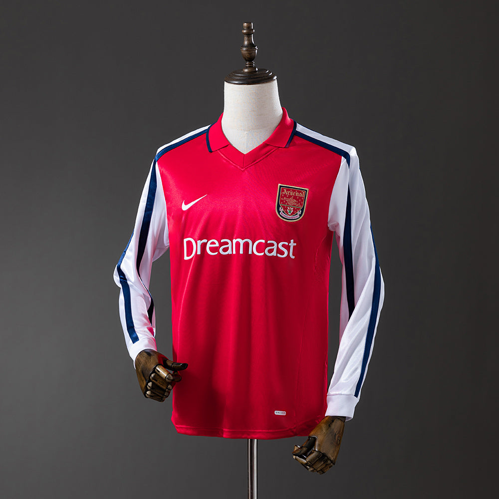 Arsenal Jersey 2001-02 Home Retro Football Kit Long Sleeves product image 1