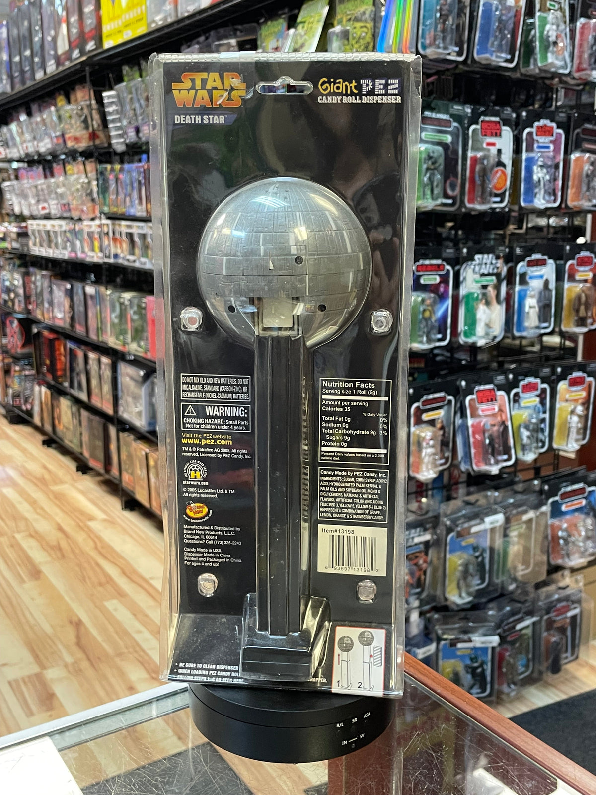 Giant Pez Death Star 12”(Star Wars, Candy Dispenser) OPEN BOX product image 2, provided for visual reference and product