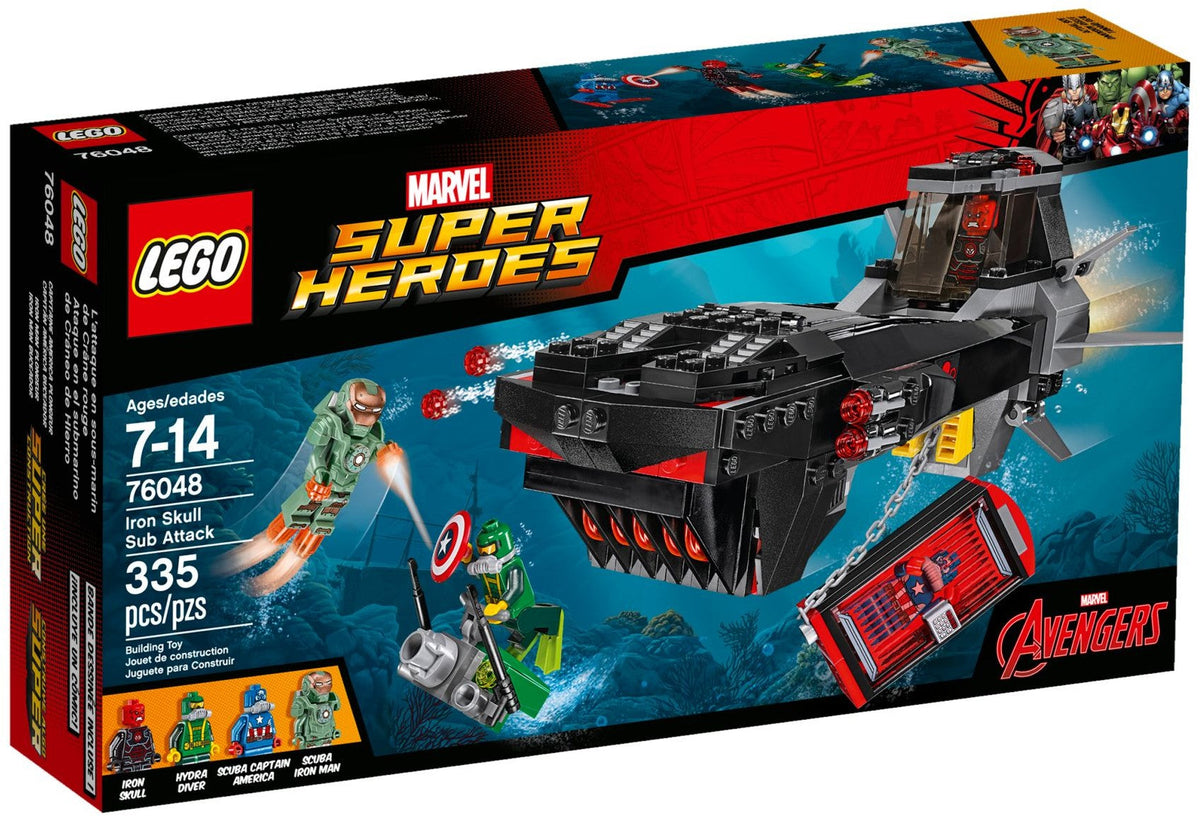 76048 LEGO Marvel: Iron Skull Sub Attack (Retired) (Certified Complete) product image 1, provided for visual reference and