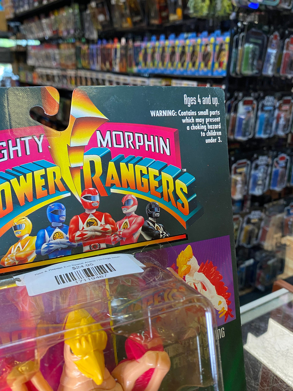Pete & Repeat Evil Space Aliens (Vintage MMPR Power Rangers, Bandai) SEALED product image 7, provided for visual reference